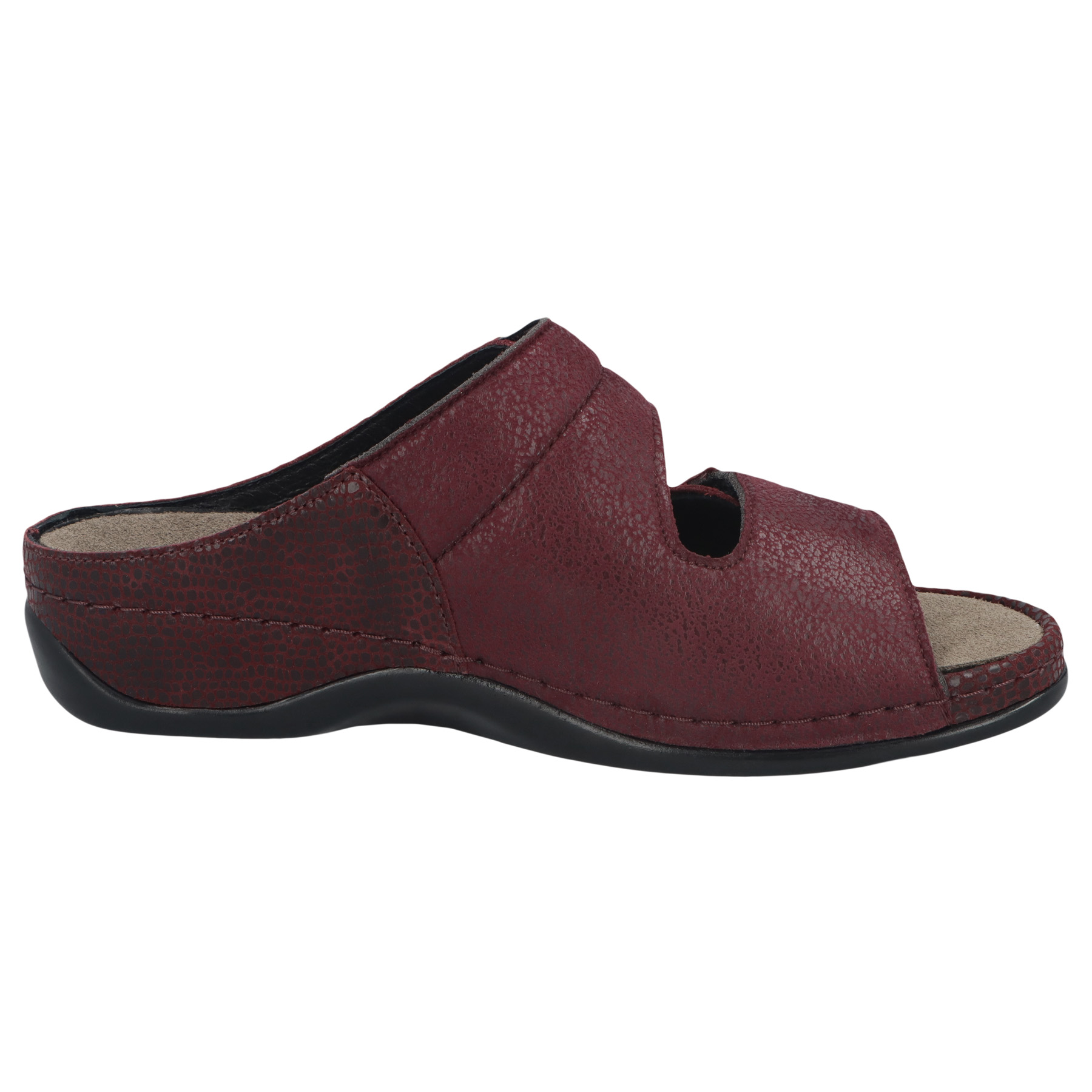 rote pantolette seitenansicht rechts