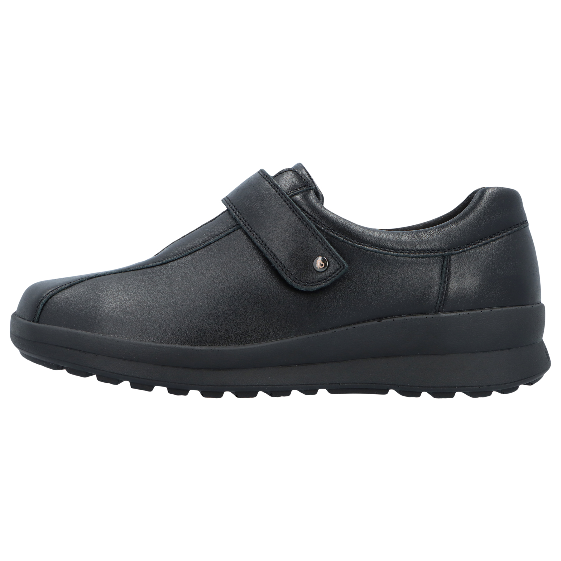 schwarze halbschuh seitenansicht links