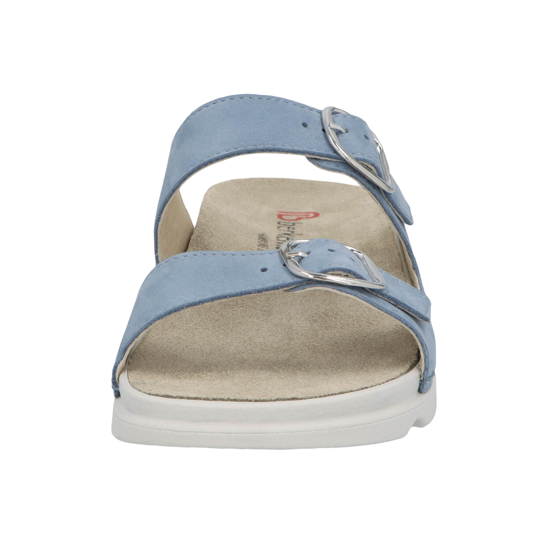 blaue pantolette vorderansicht