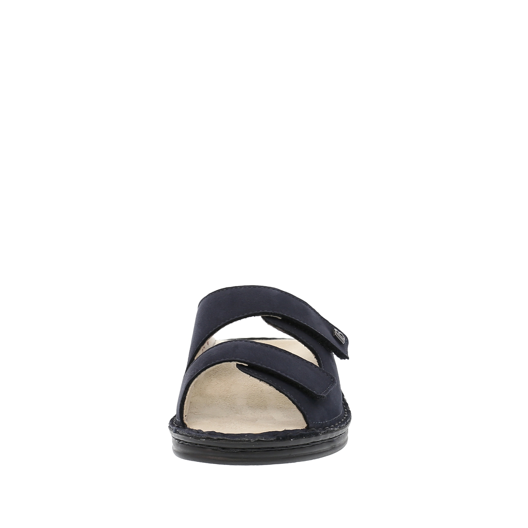 blaue pantolette vorderansicht