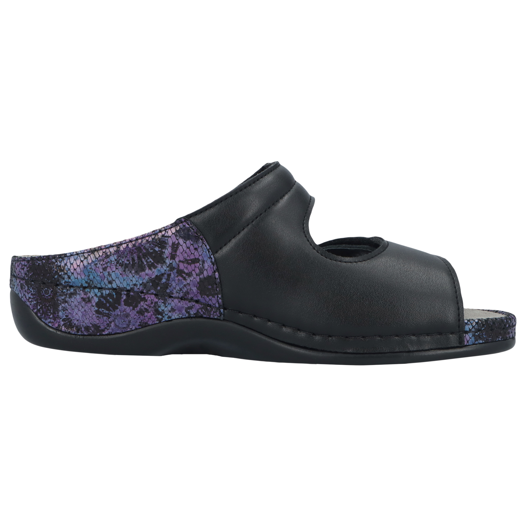 blaue pantolette seitenansicht rechts