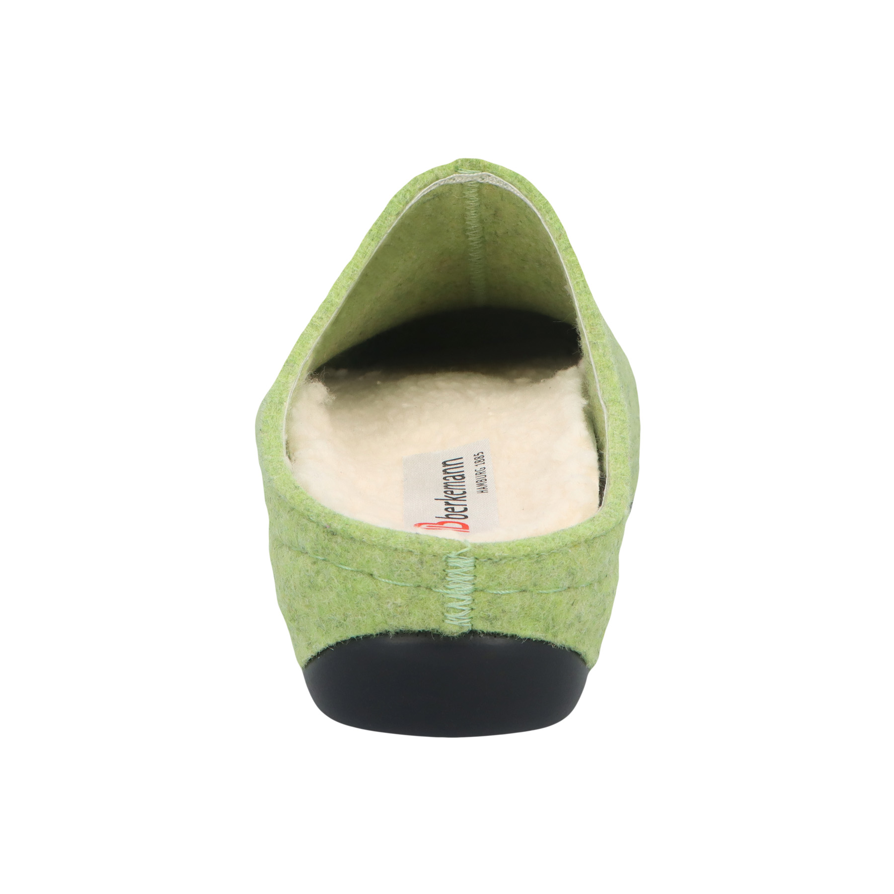 grüne hausschuhe hinteransicht
