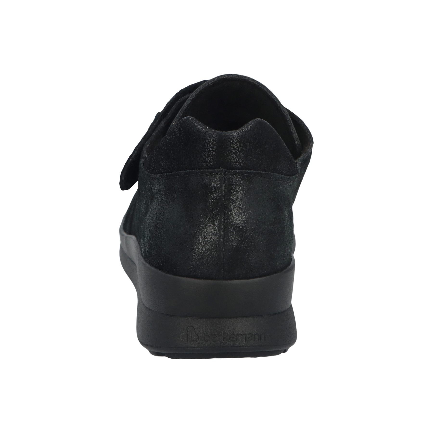 schwarze halbschuh hinteransicht