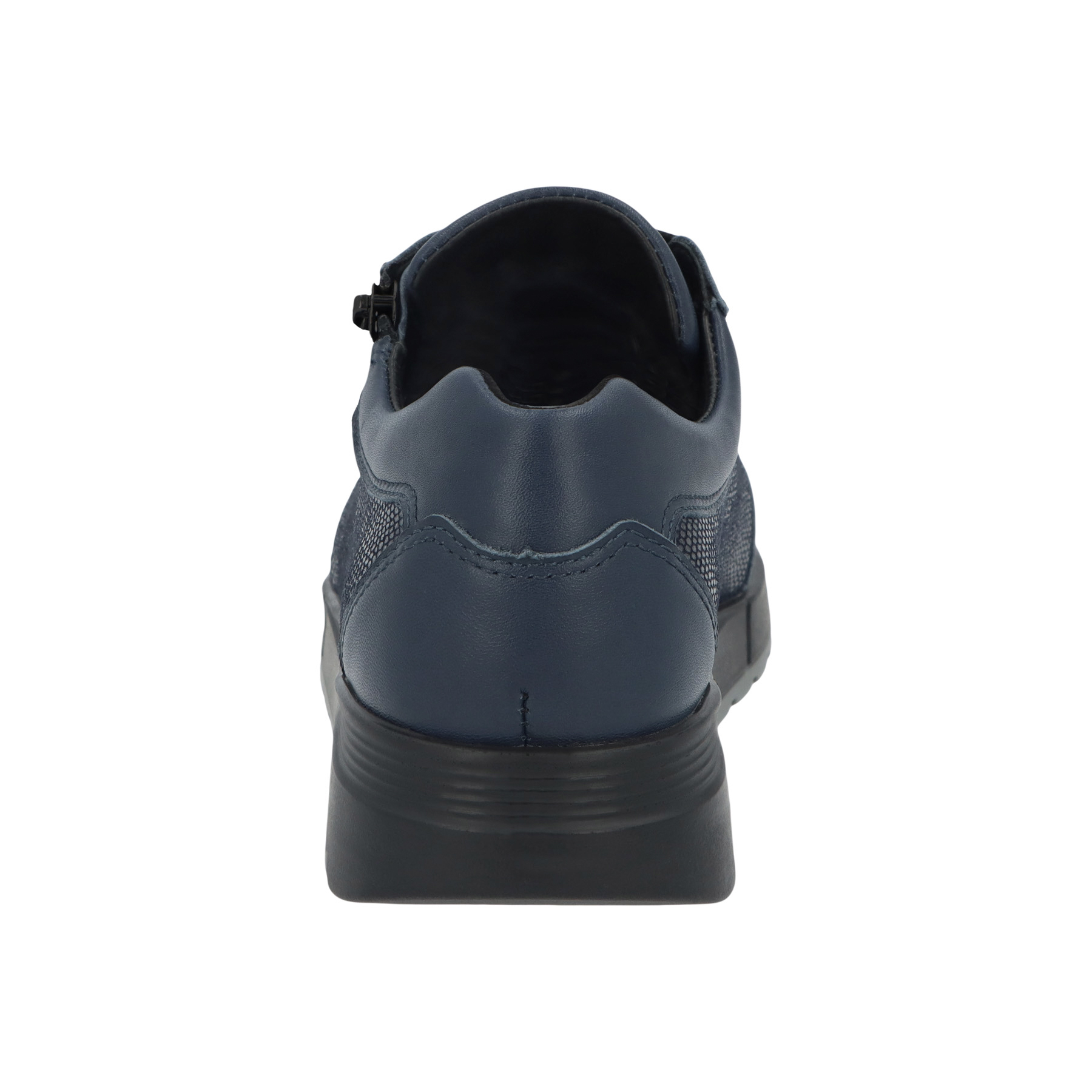 blaue halbschuh hinteransicht