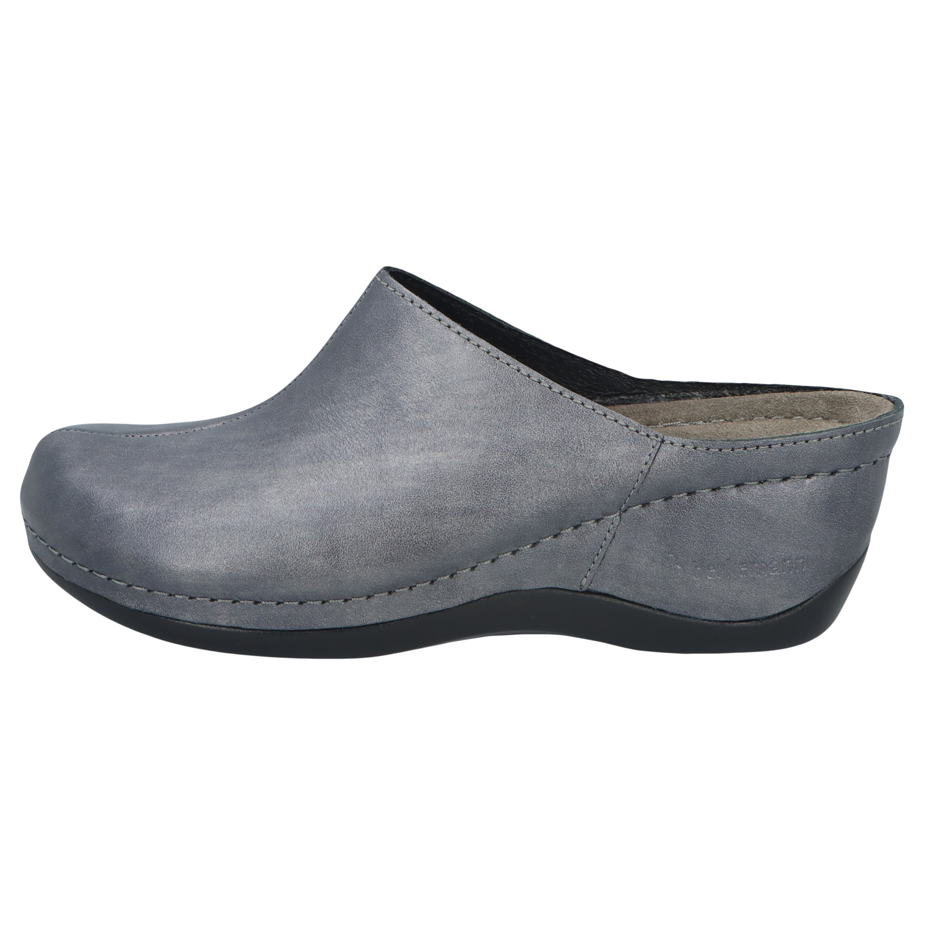 graue clogs seitenansicht links