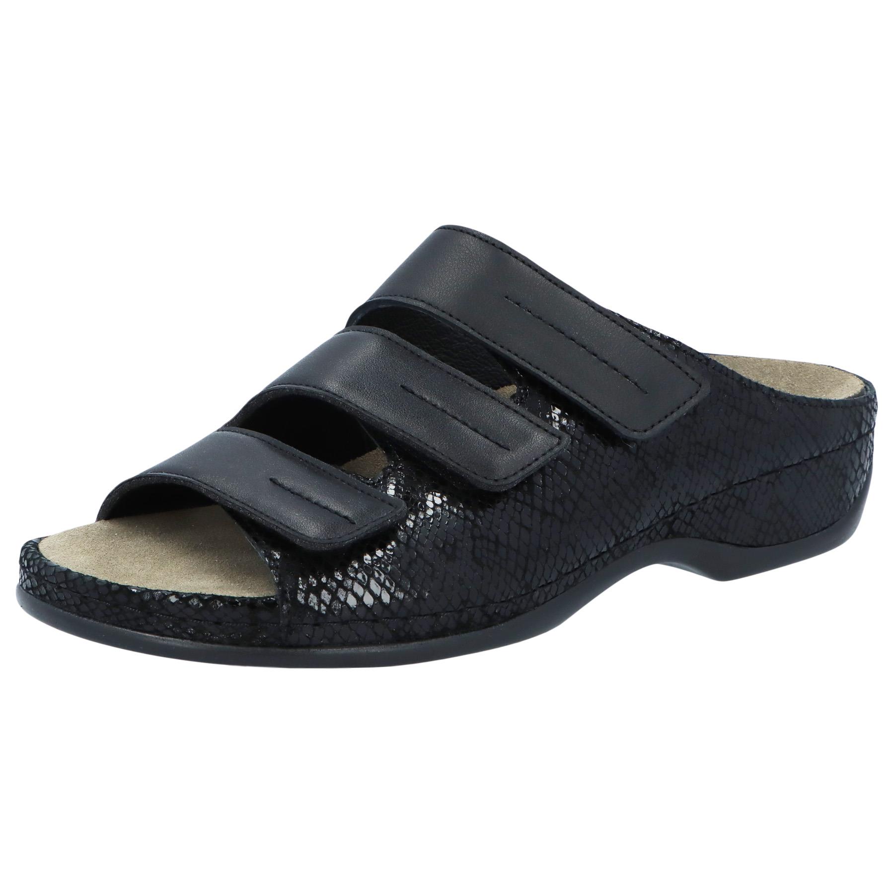 metallicschwarz Leder/Stretch