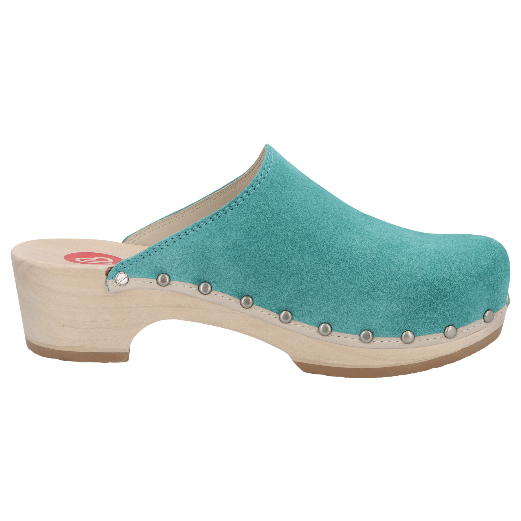 grüne holzschuhe seitenansicht rechts