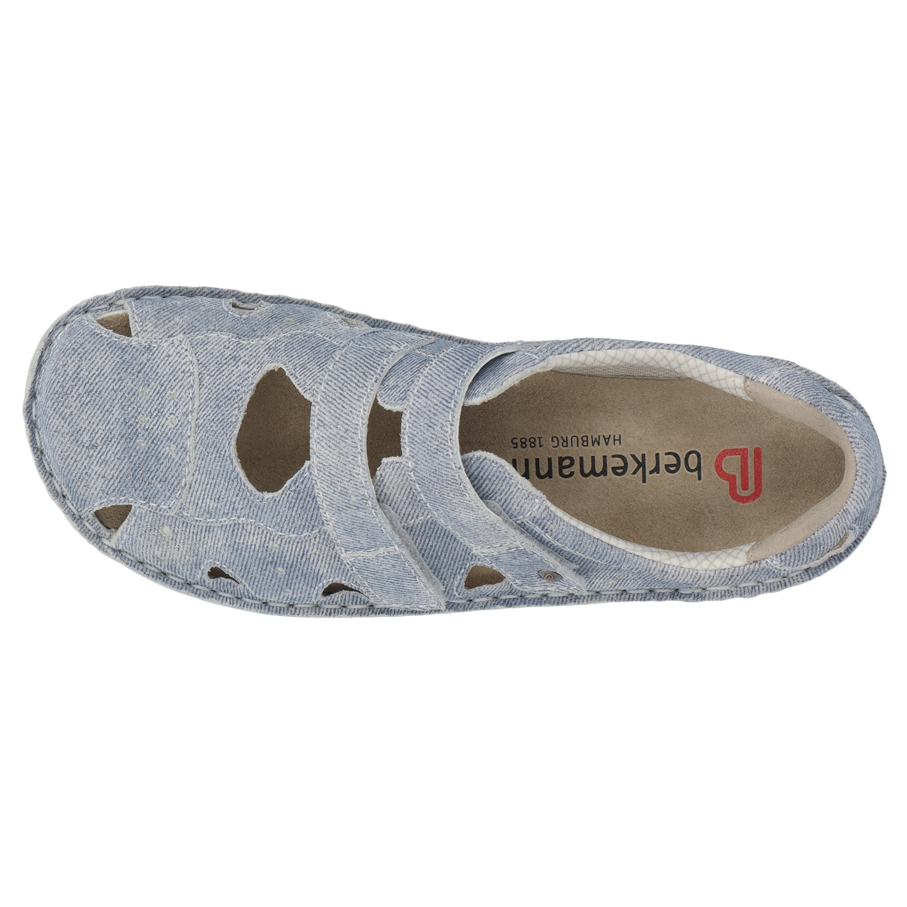 blaue halbschuh draufsicht