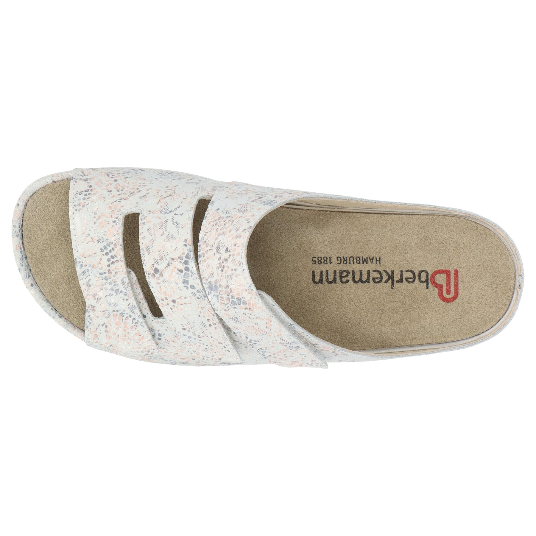 mehrfarbige pantolette draufsicht