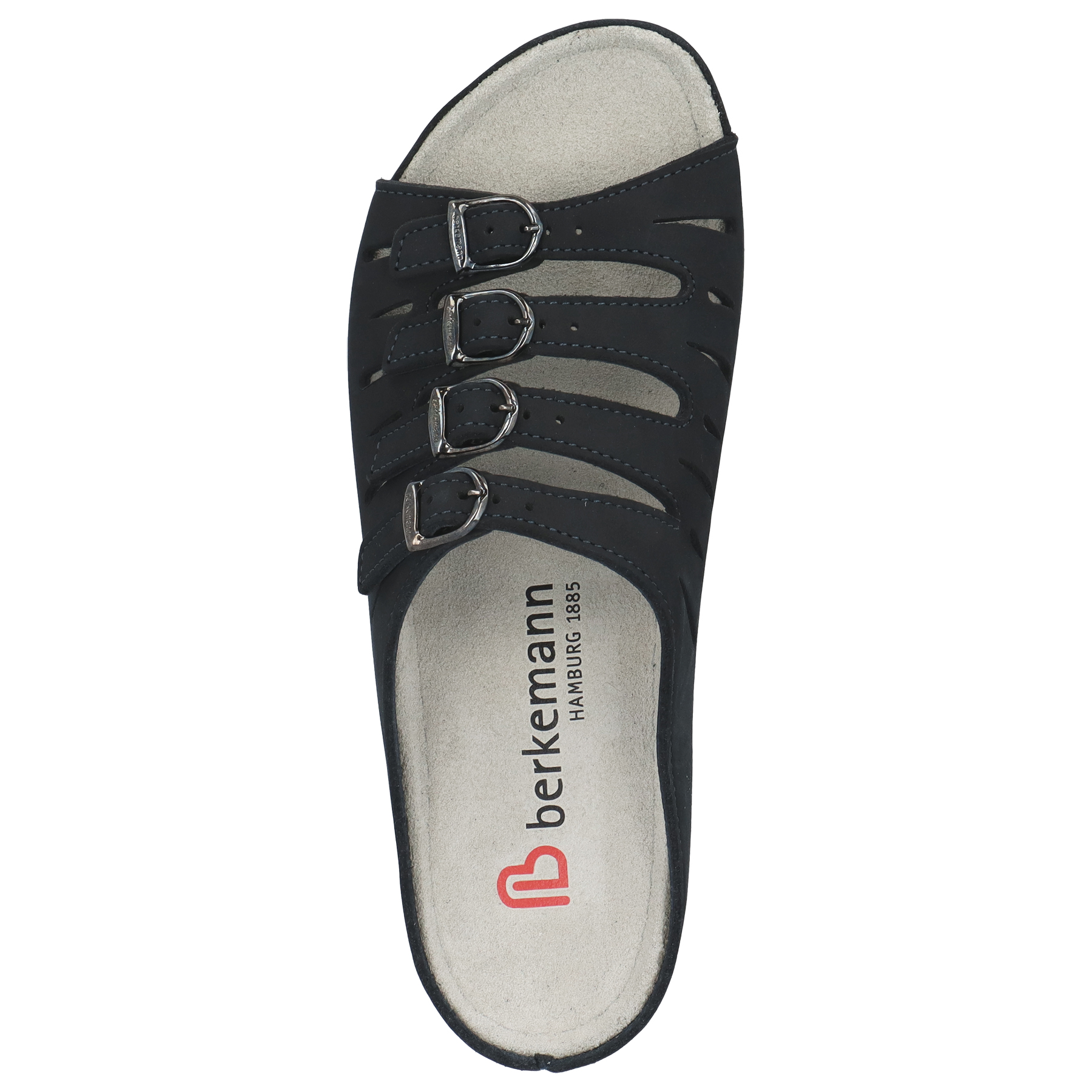 blaue pantolette draufsicht