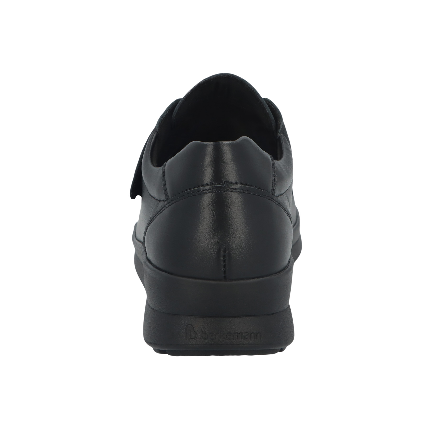 schwarze halbschuh hinteransicht