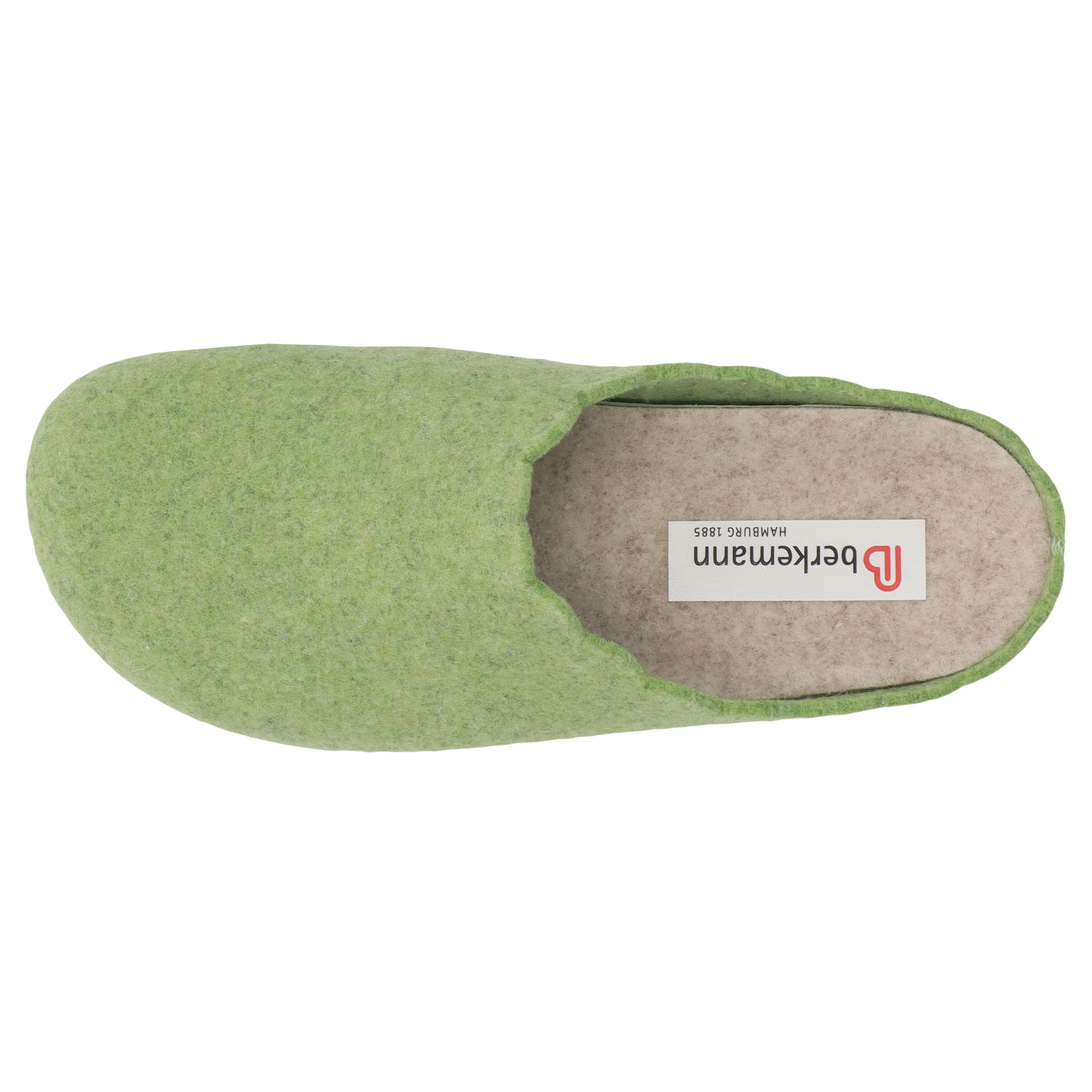 grüne hausschuhe draufsicht