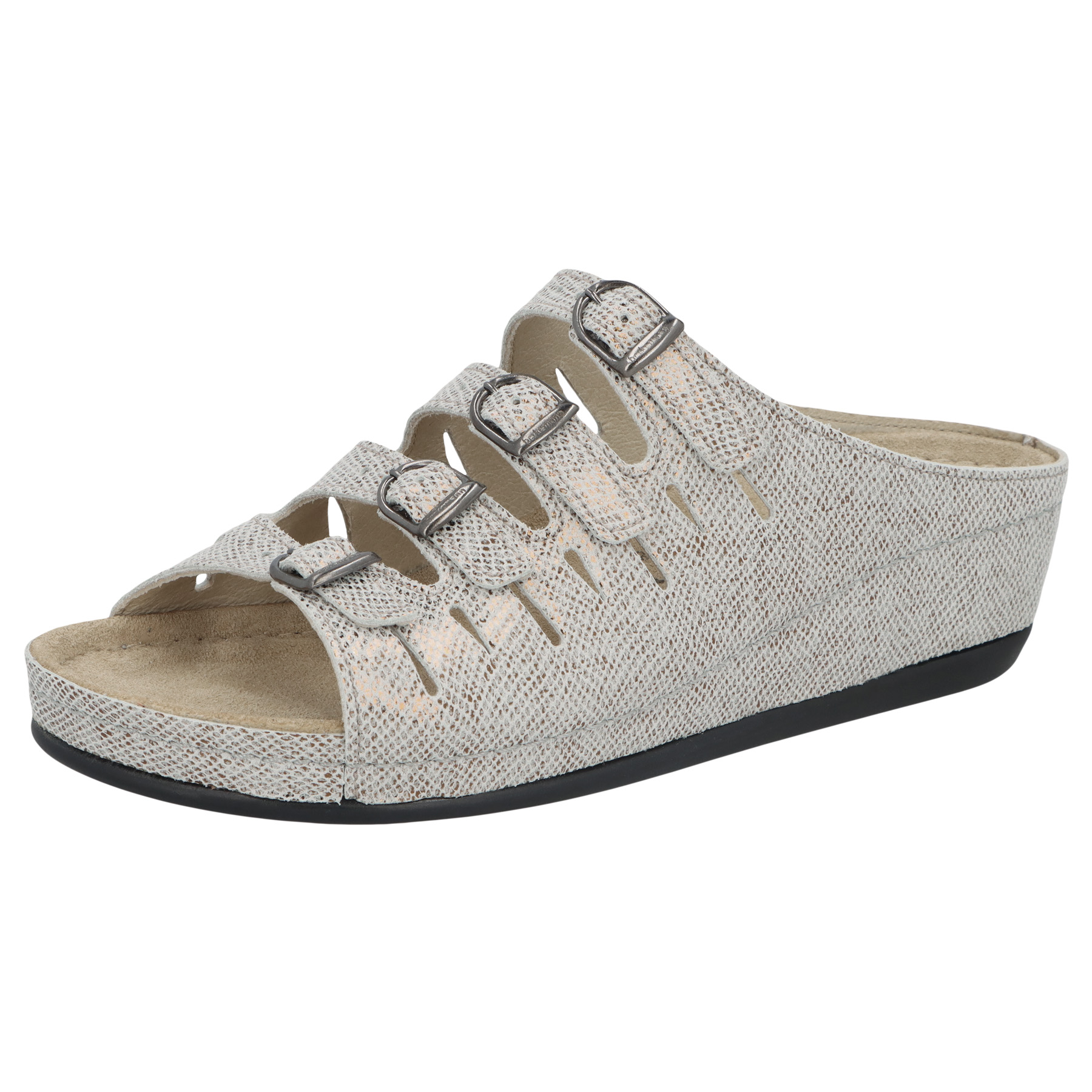 mehrfarbige pantolette 3-4 ansicht