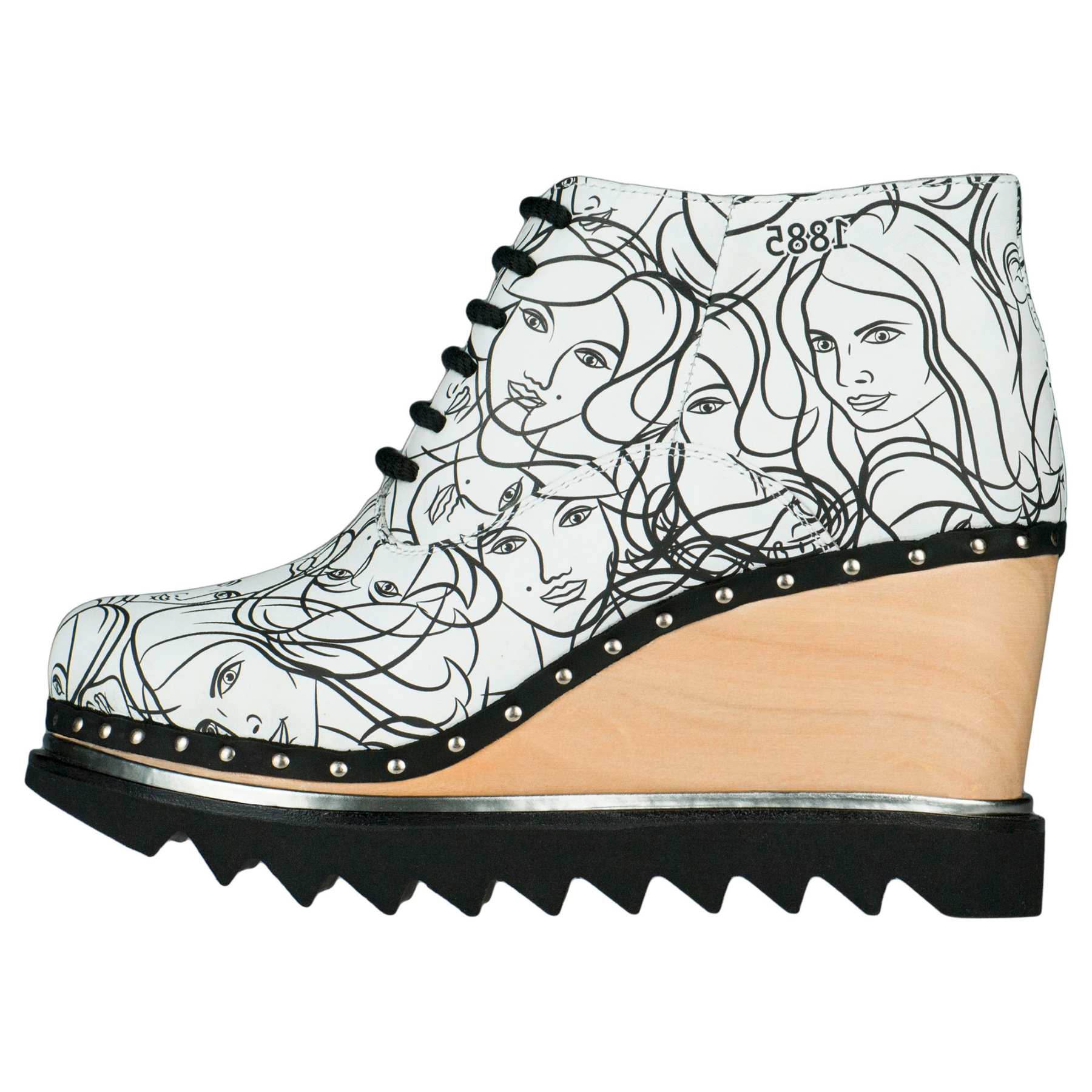 weiße holzschuhe 3-4 ansicht