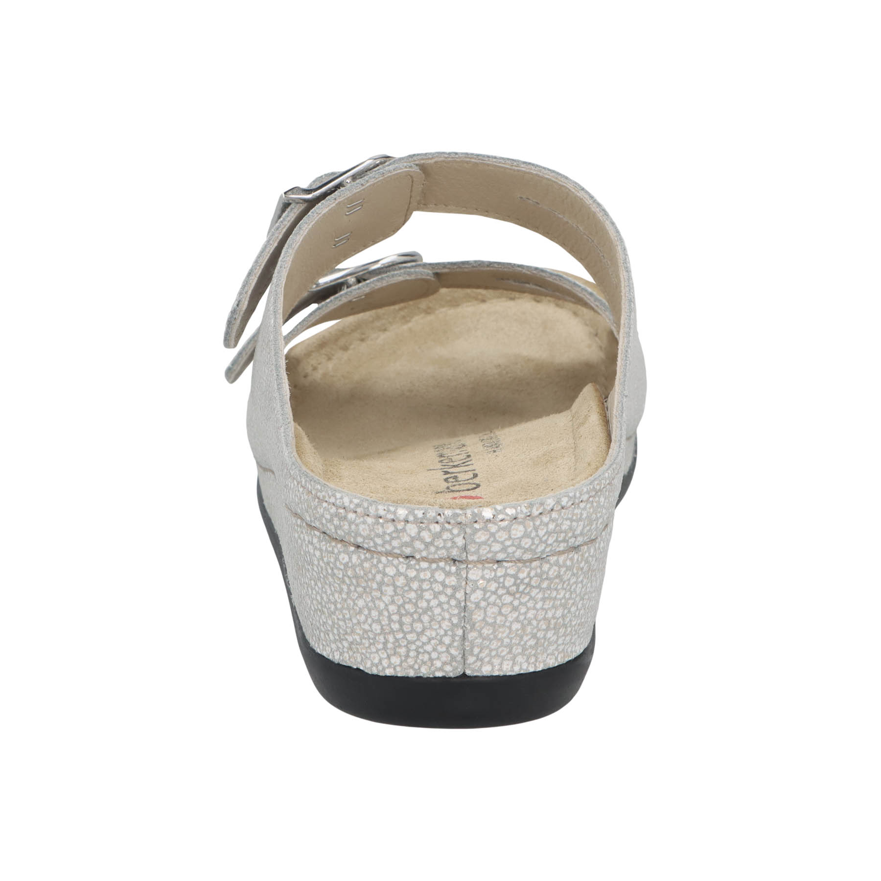 mehrfarbige pantolette hinteransicht