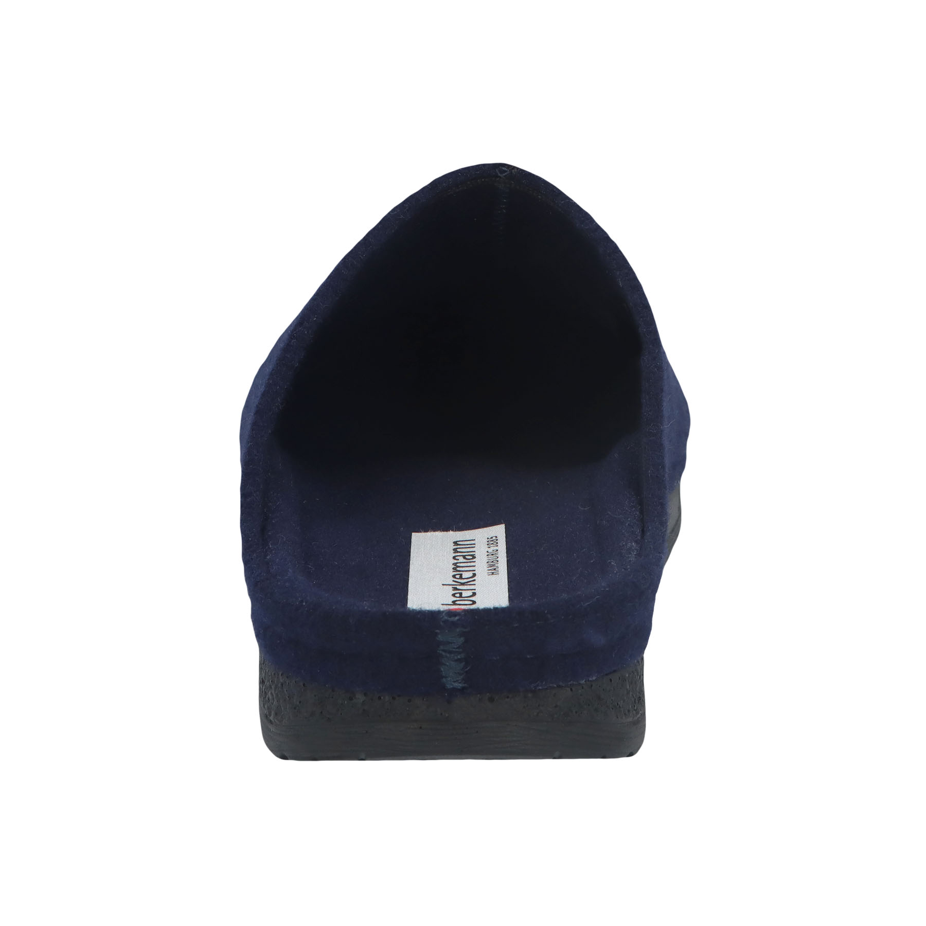 blaue hausschuhe hinteransicht