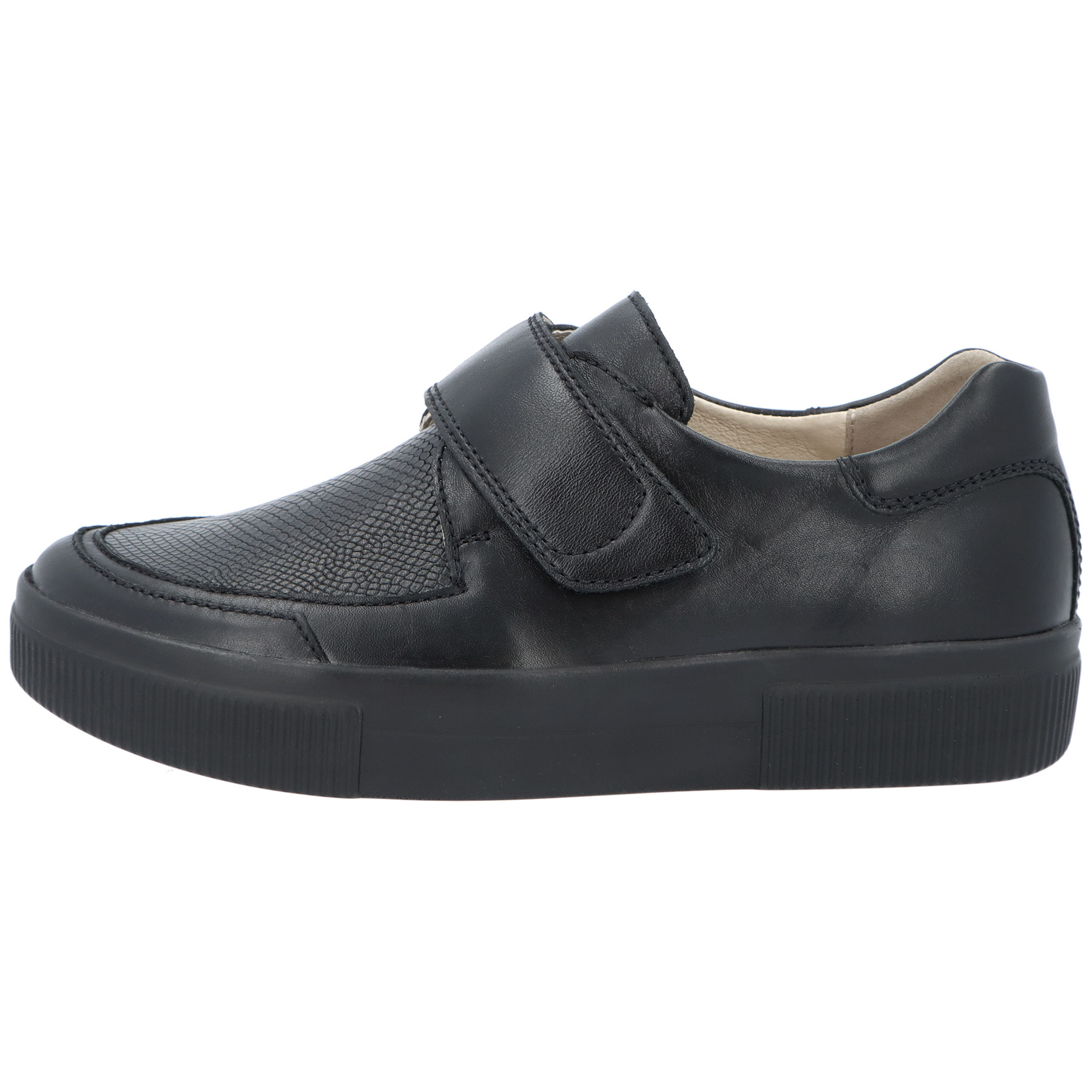 schwarze halbschuh seitenansicht links