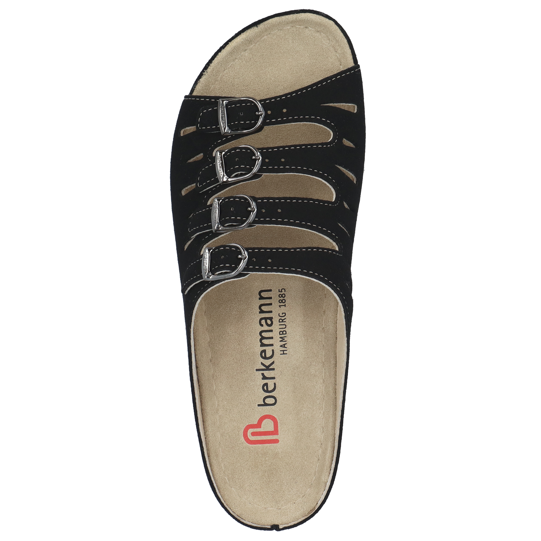 schwarze pantolette draufsicht