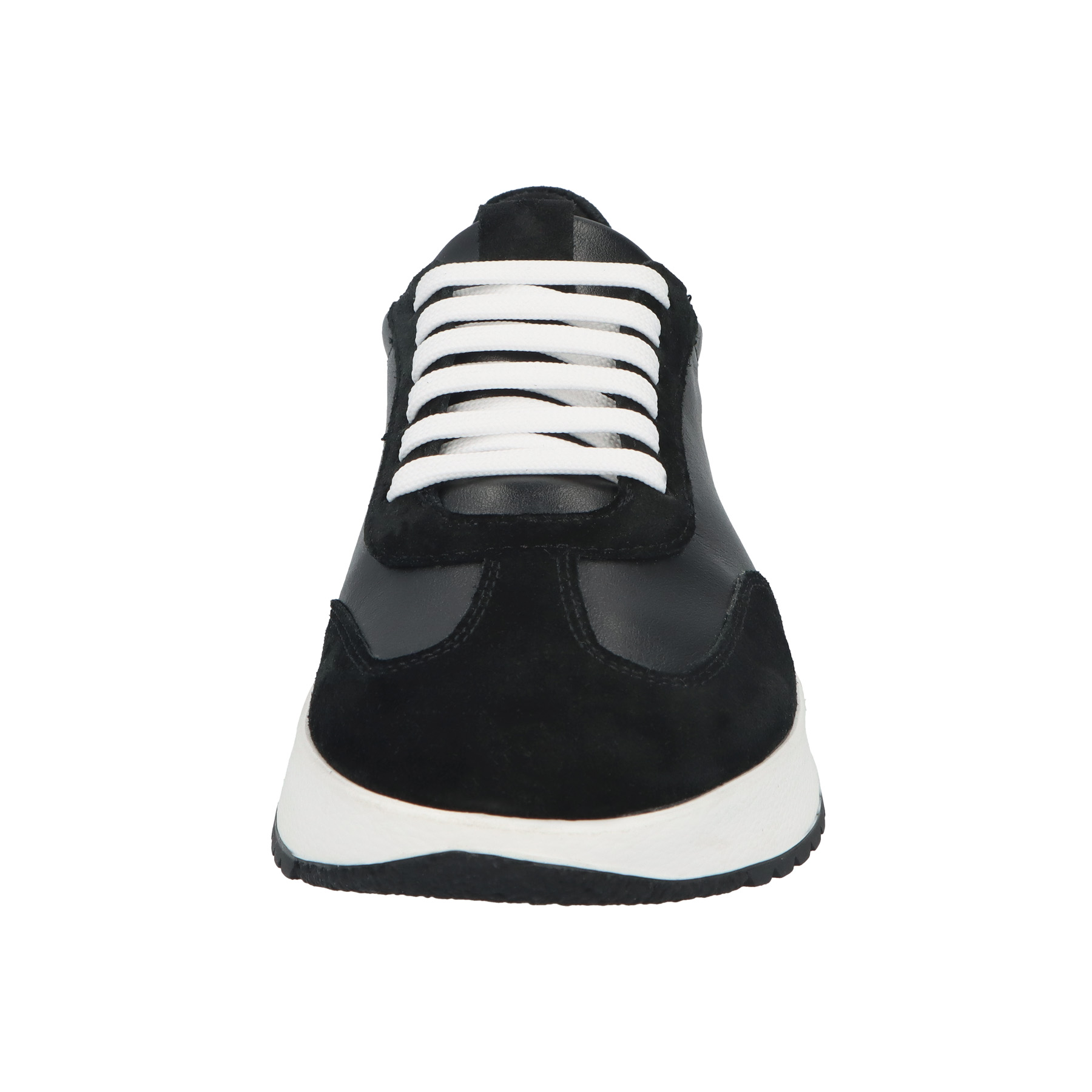 schwarze halbschuh vorderansicht