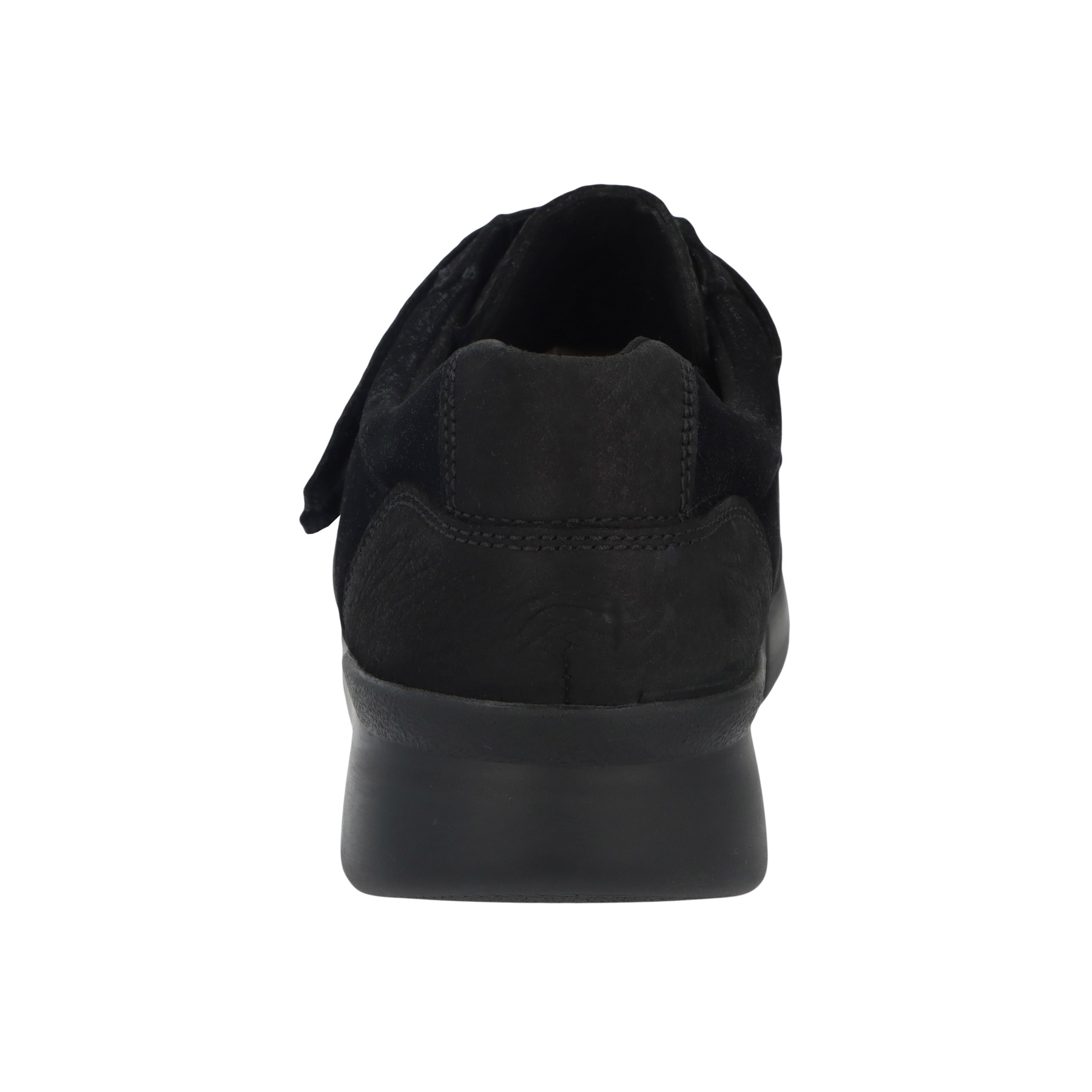 schwarze halbschuh hinteransicht