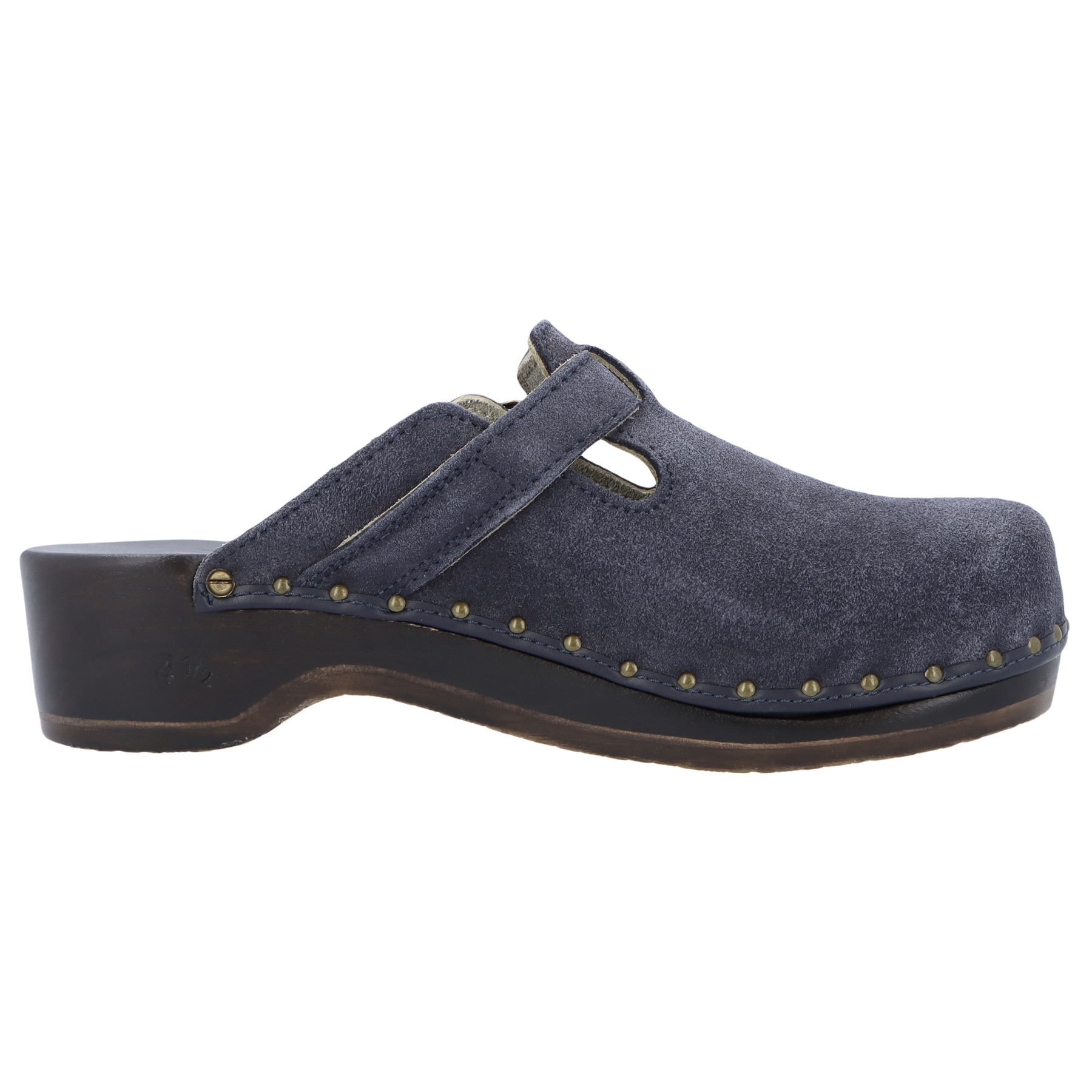 blaue holzschuhe seitenansicht rechts