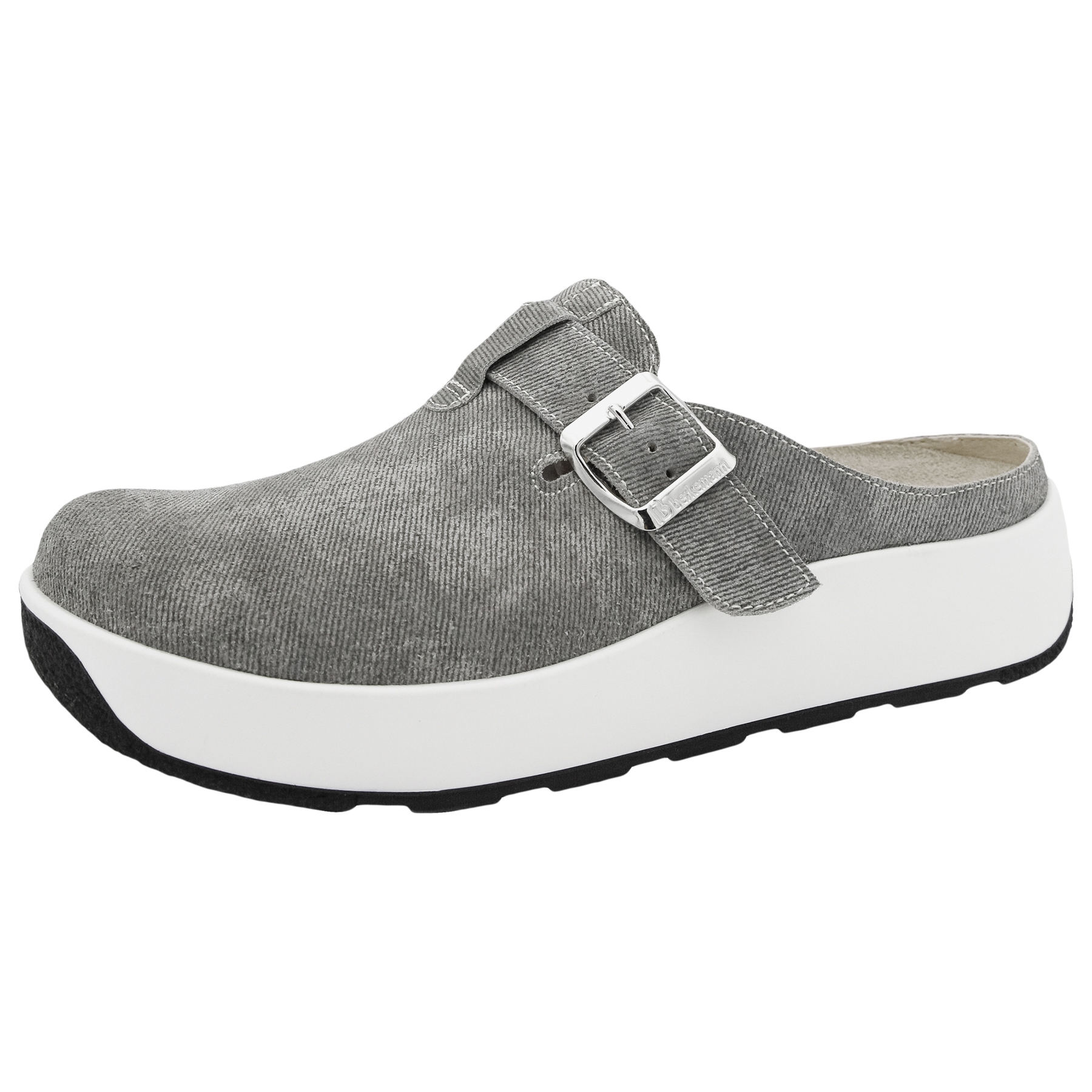 graue clogs 3-4 ansicht