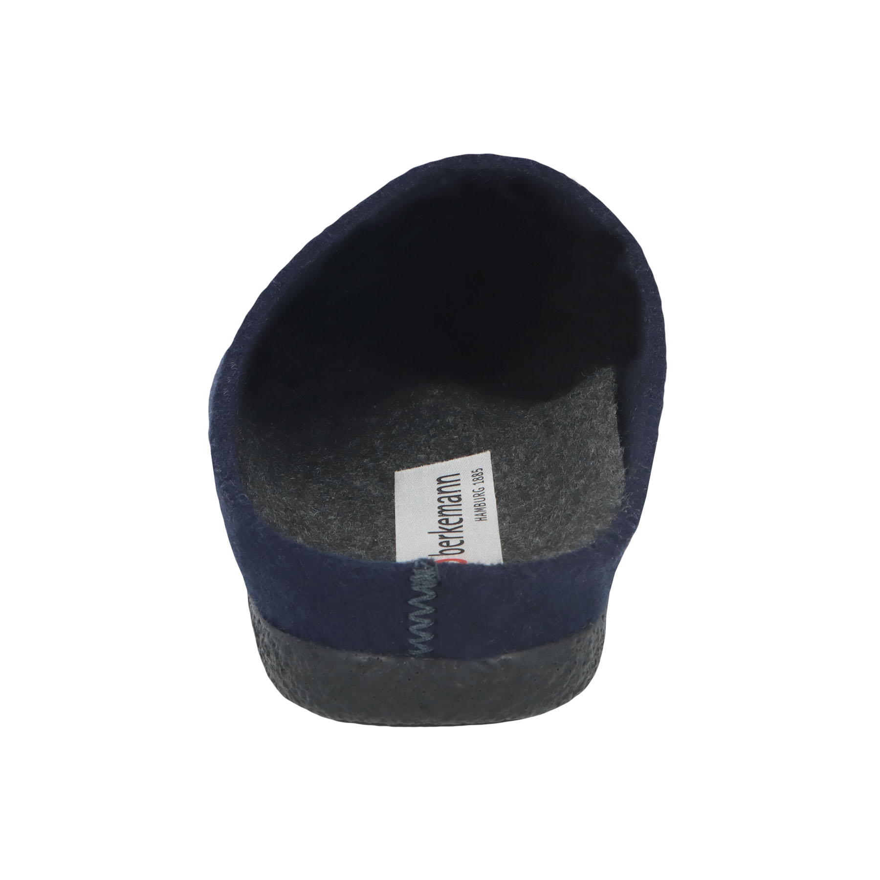 blaue hausschuhe hinteransicht