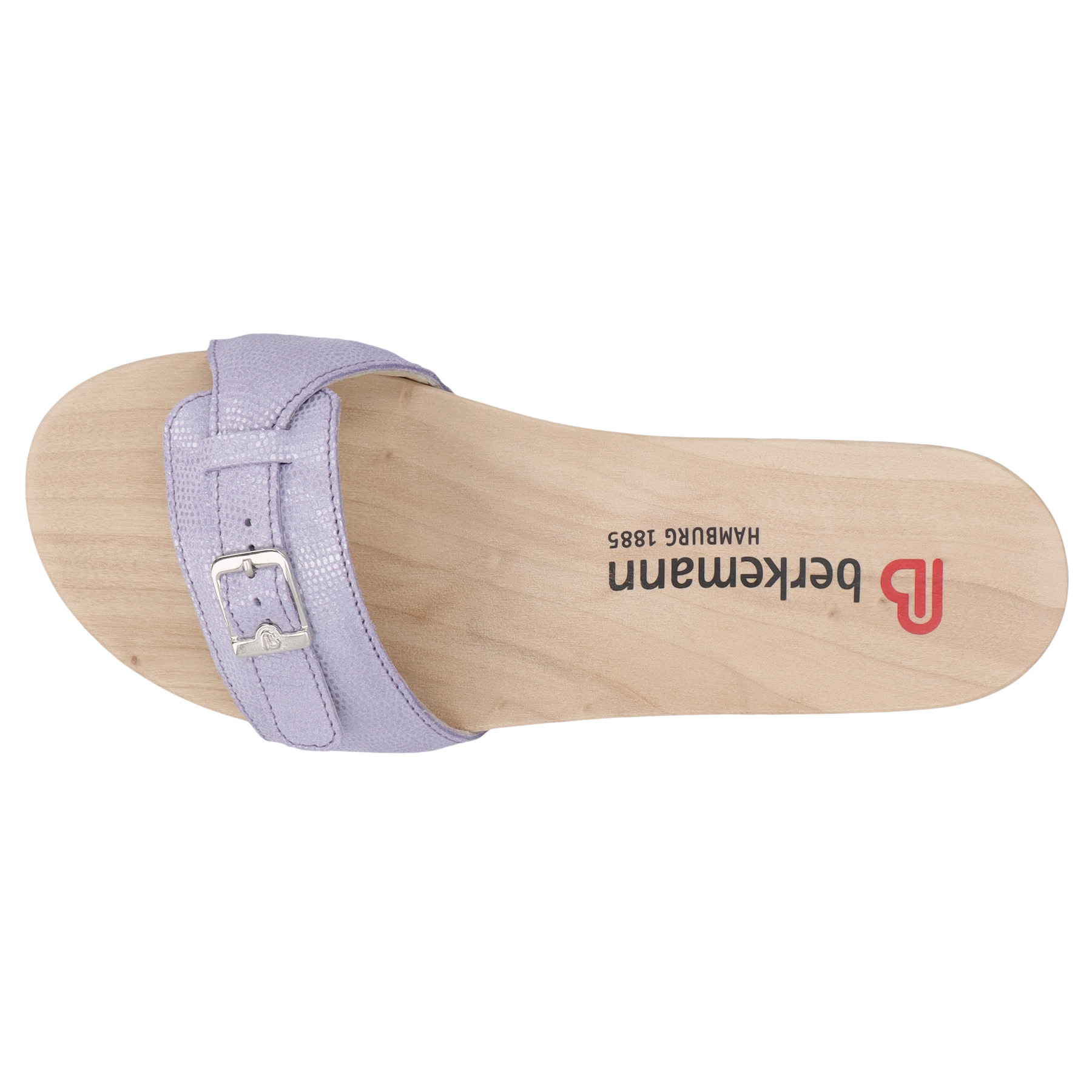 blaue holzschuhe draufsicht