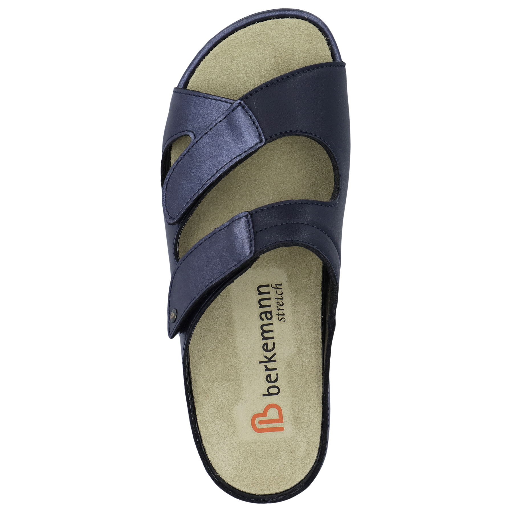 blaue pantolette draufsicht