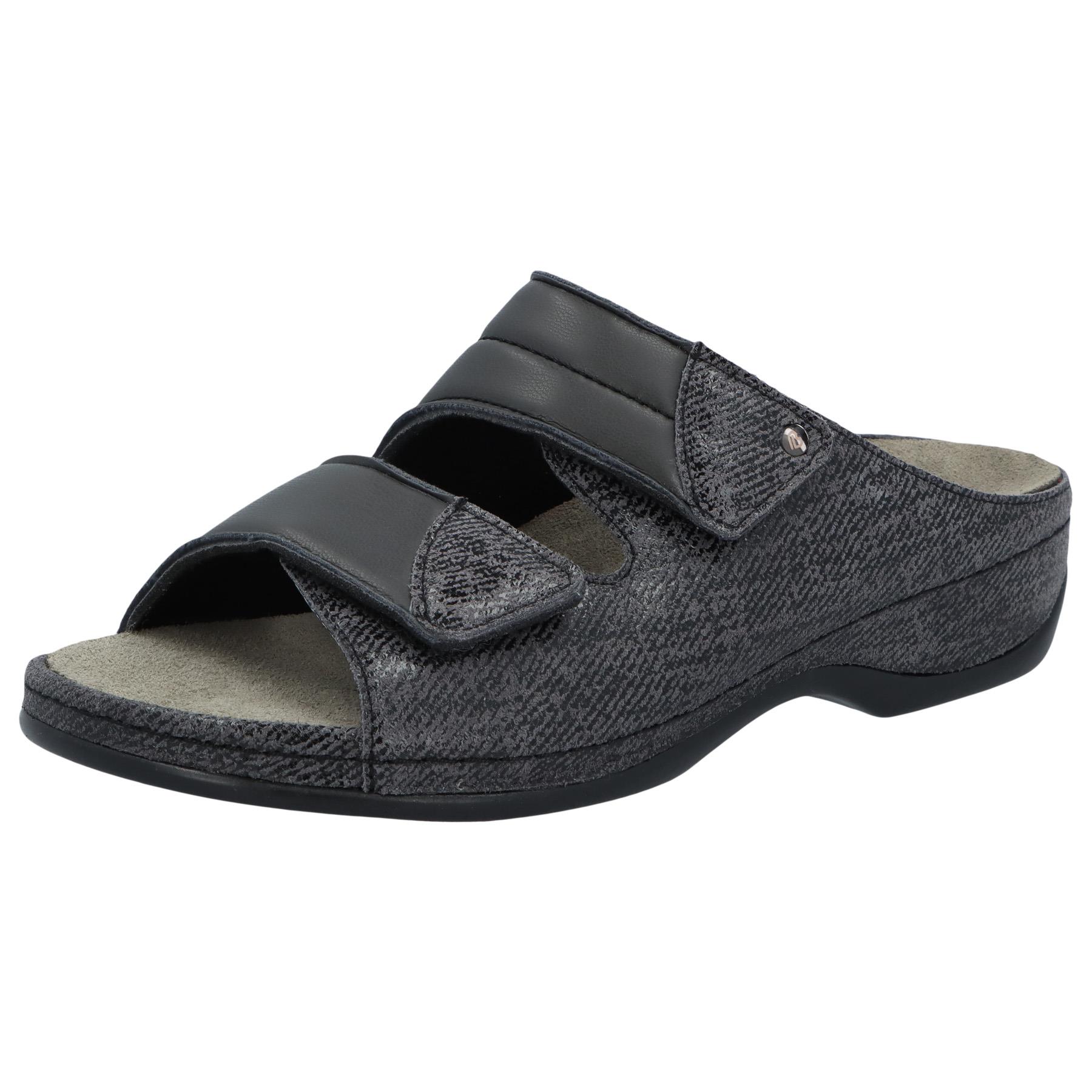 graphitgrau/grau Leder/Stretch