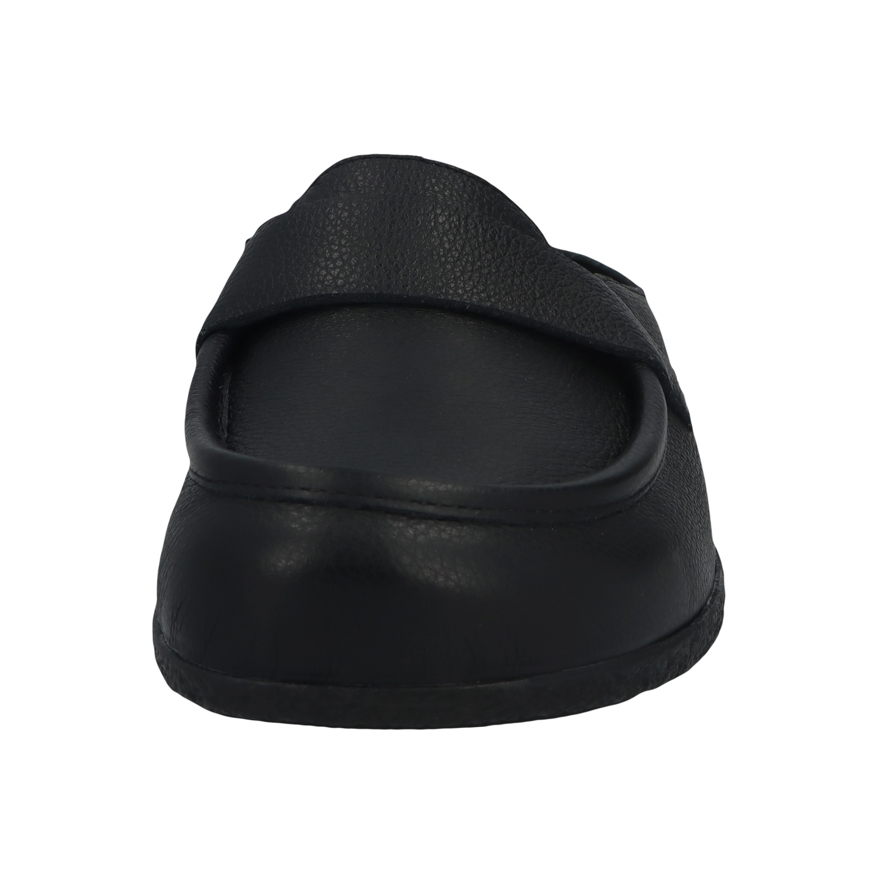 schwarze clogs vorderansicht