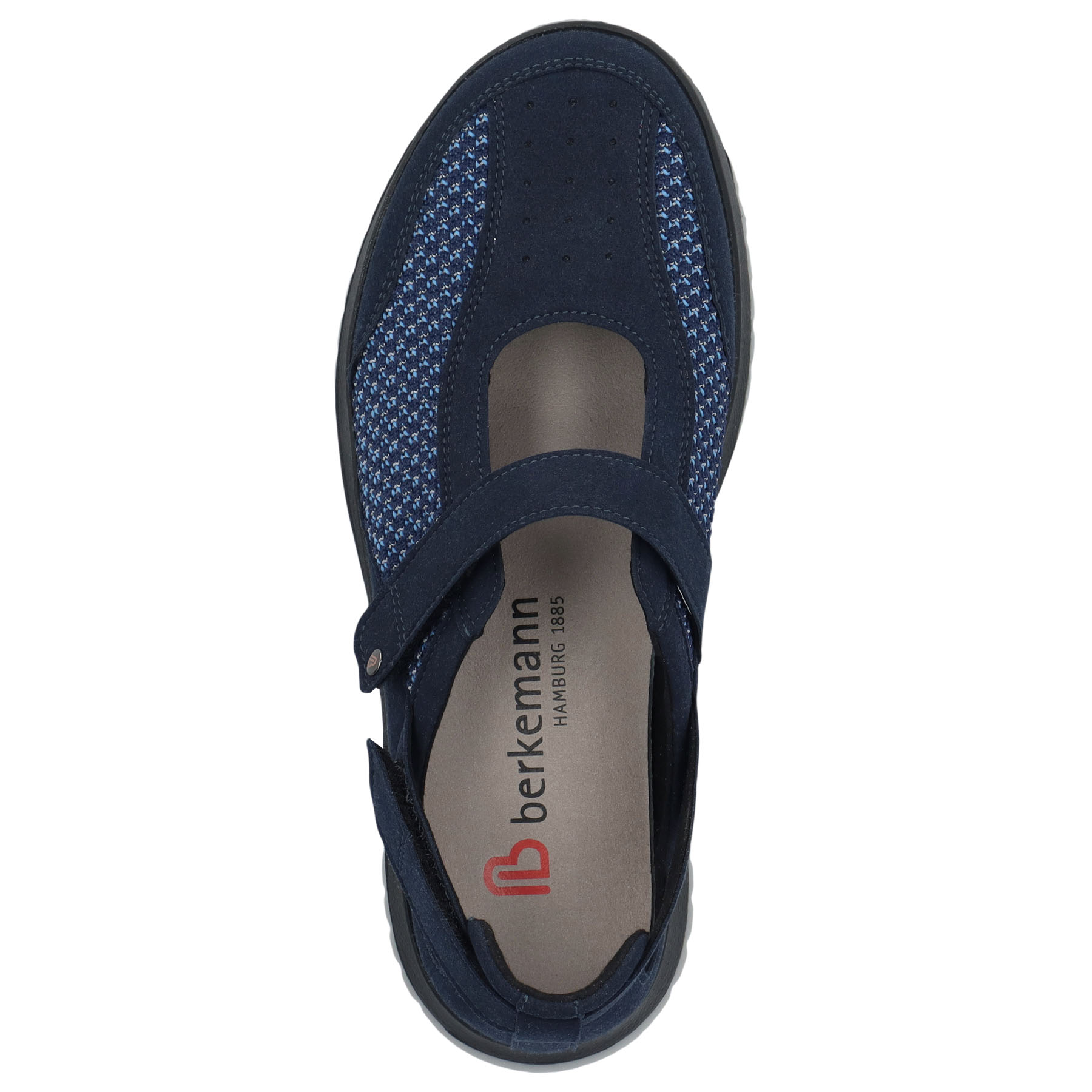 blaue sneaker draufsicht