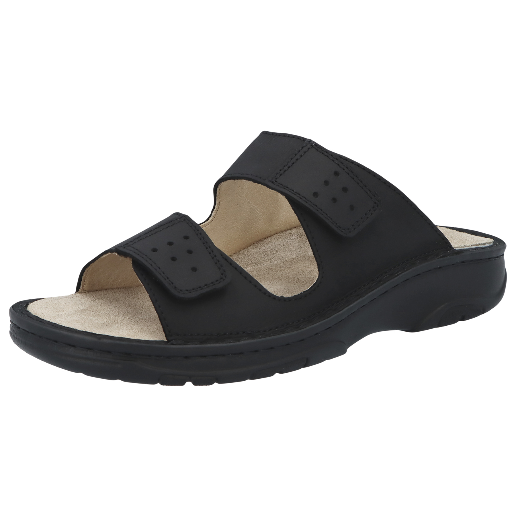 schwarze pantolette 3-4 ansicht