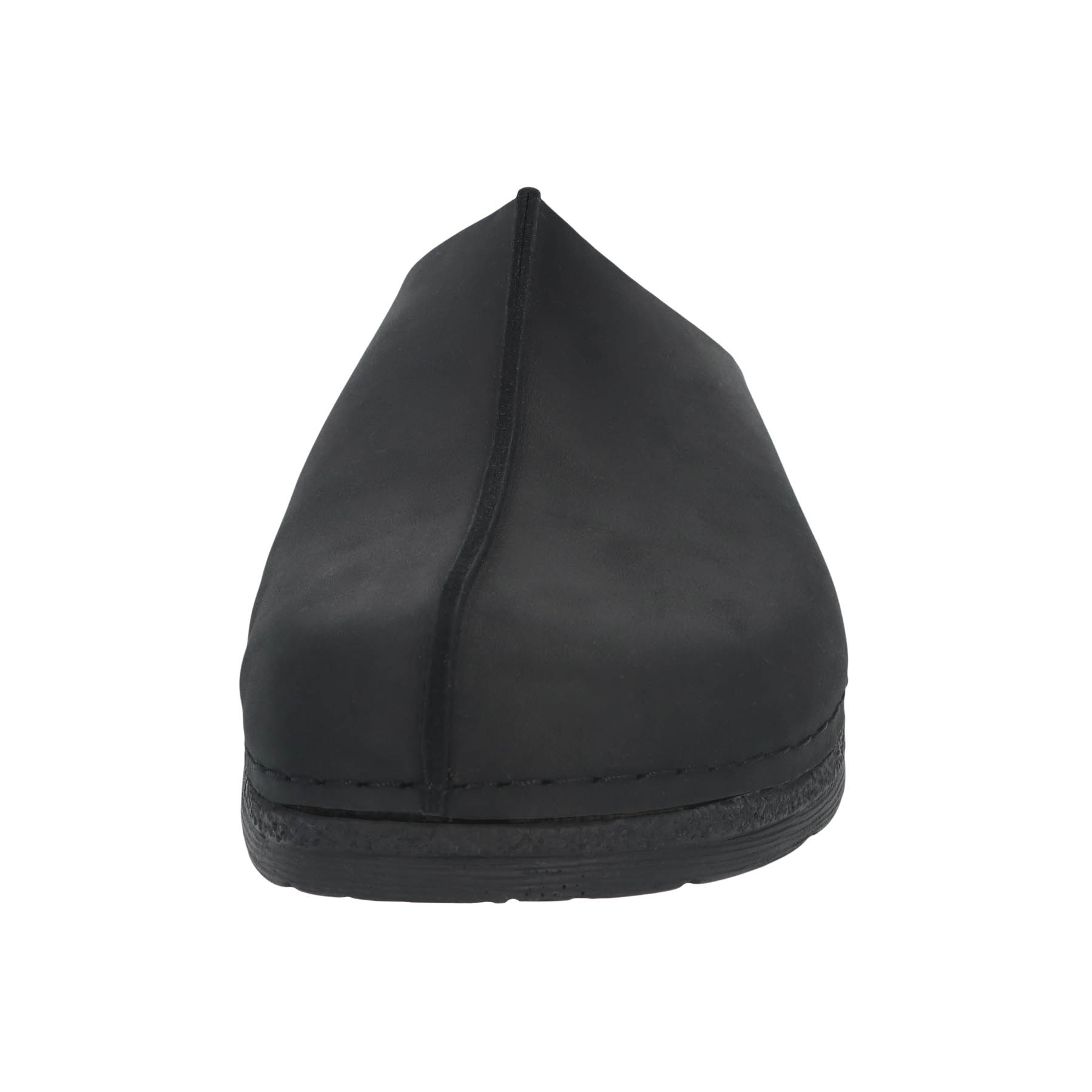 schwarze clogs vorderansicht