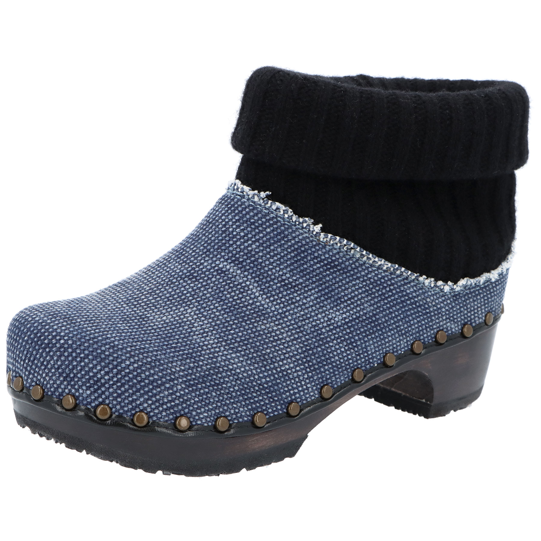 blaue holzschuhe 3-4 ansicht