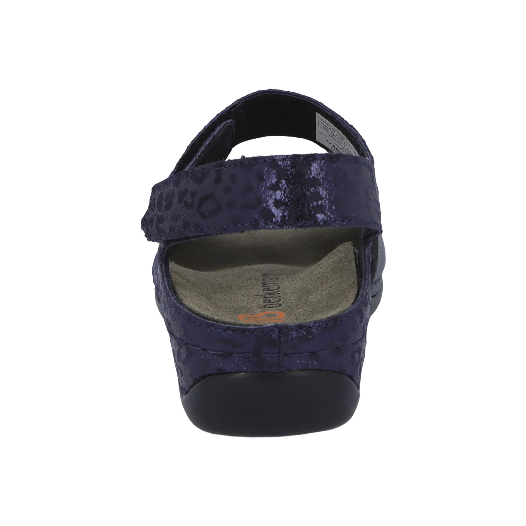 blaue sandale hinteransicht