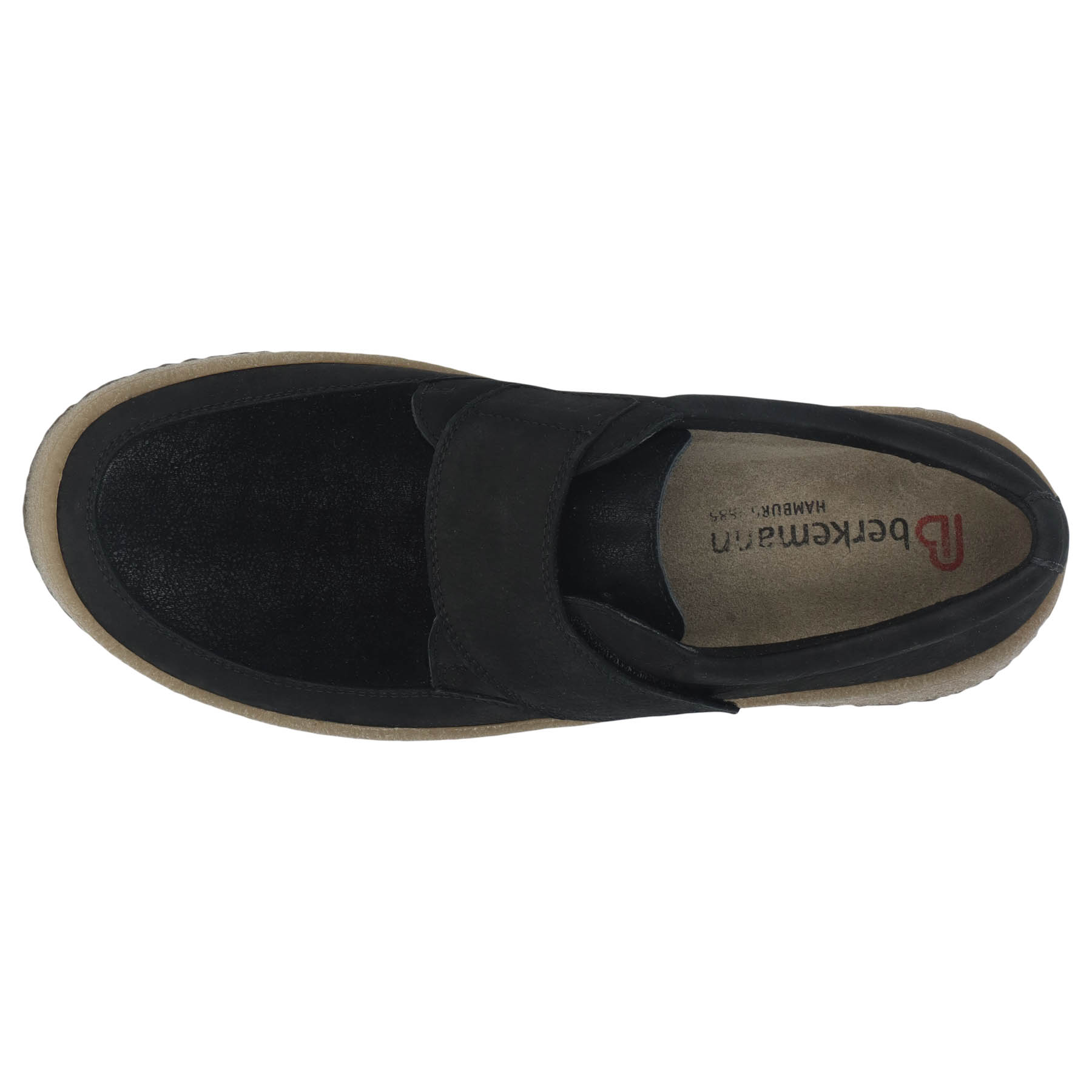 schwarze halbschuh draufsicht