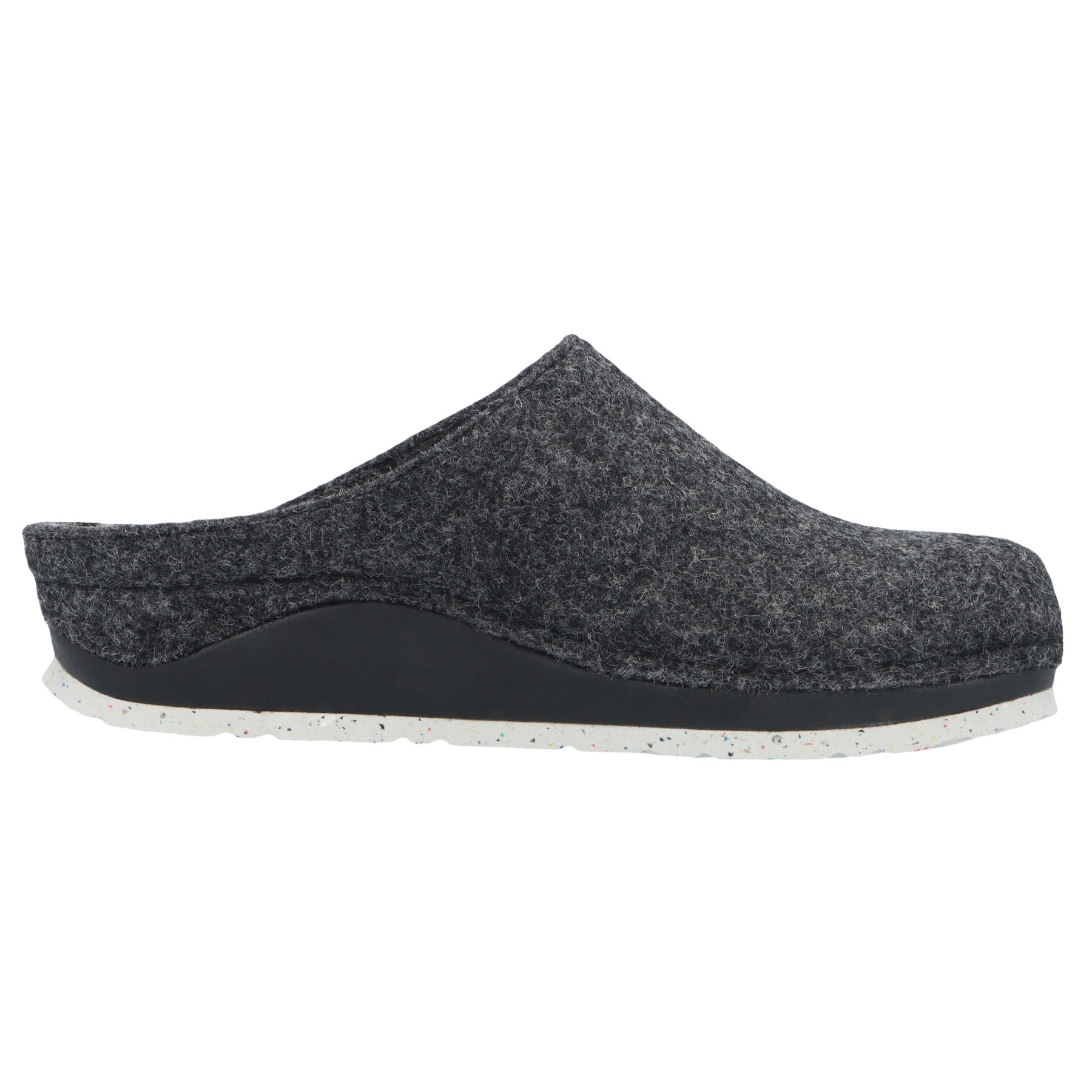 graue hausschuhe seitenansicht rechts