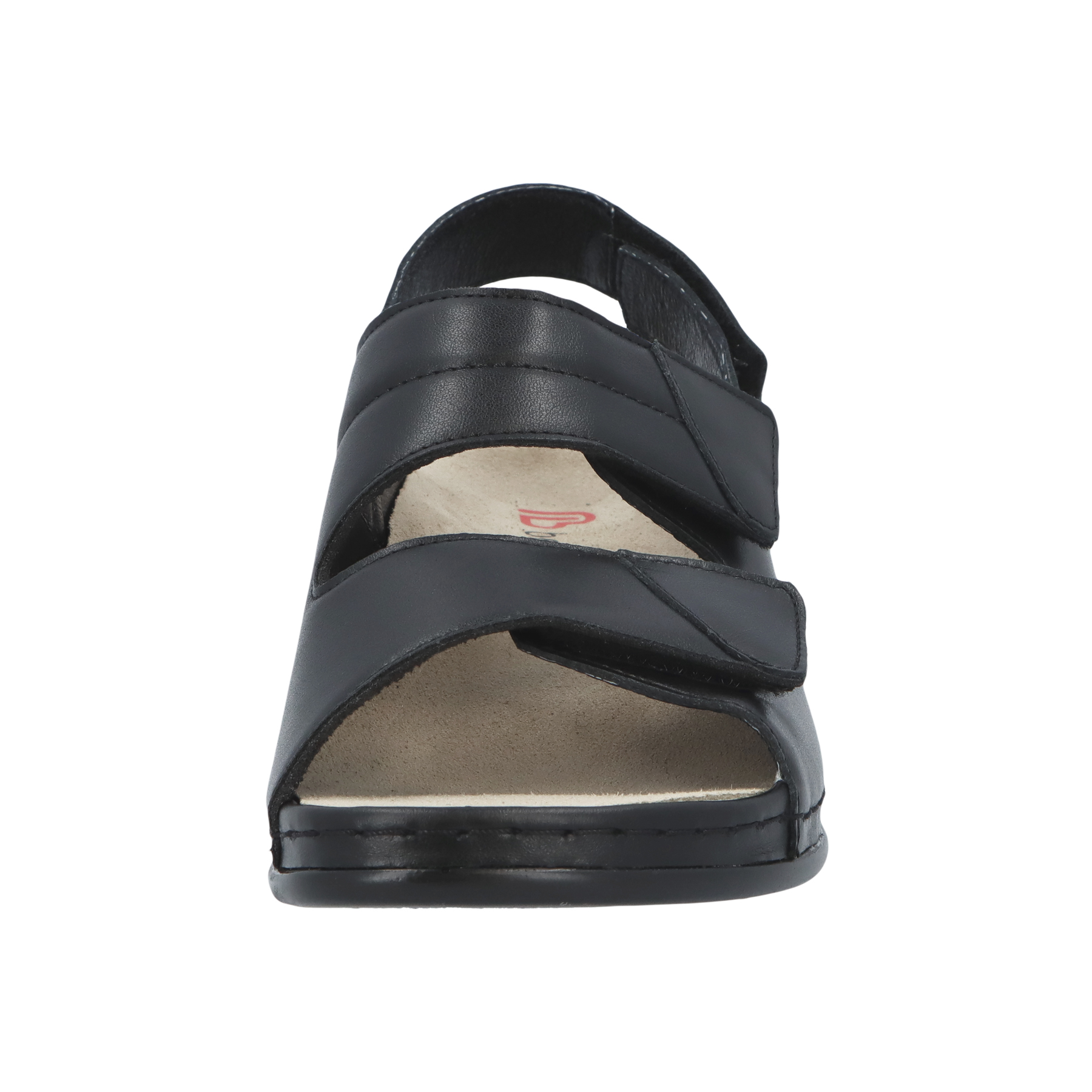 schwarze sandale vorderansicht