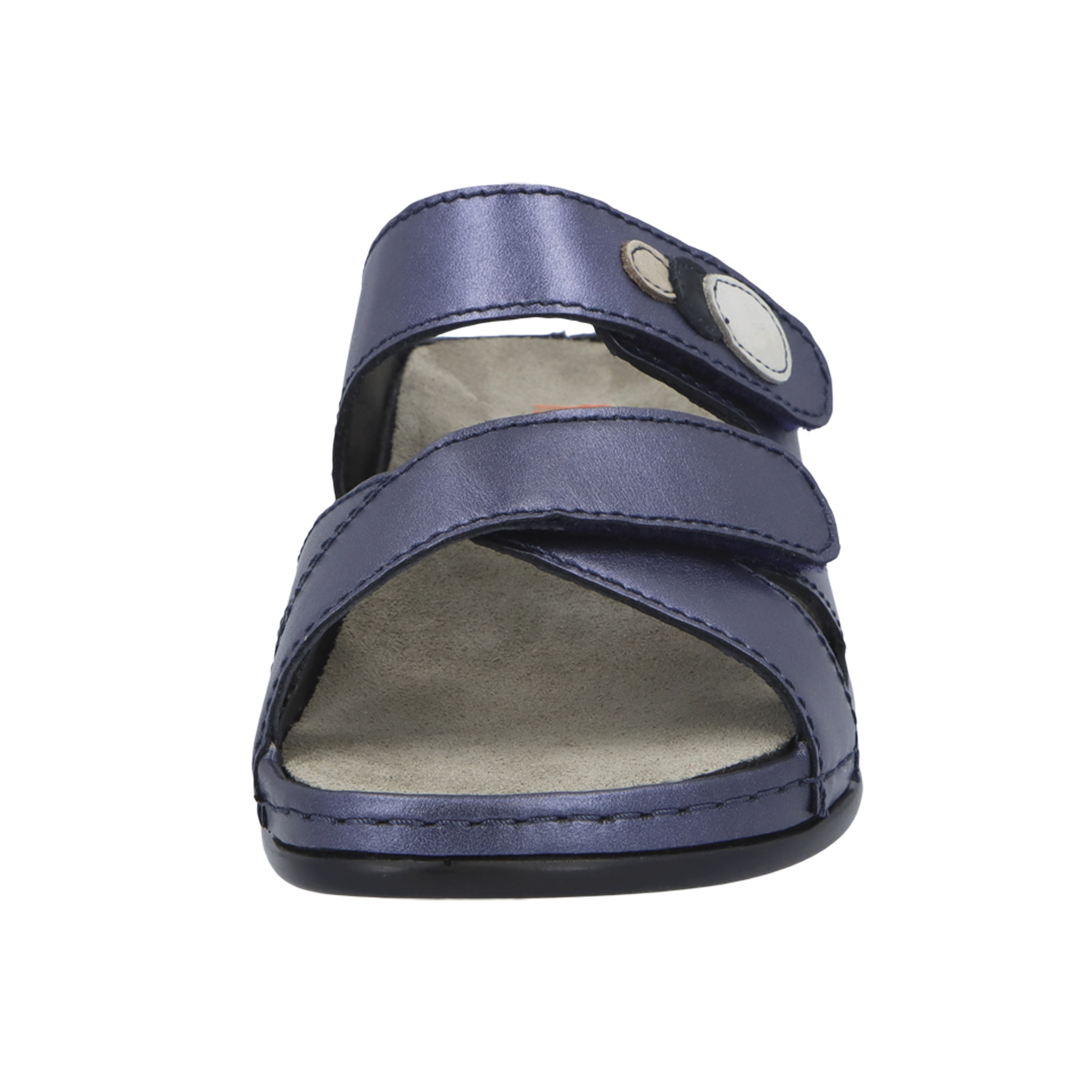 blaue pantolette vorderansicht