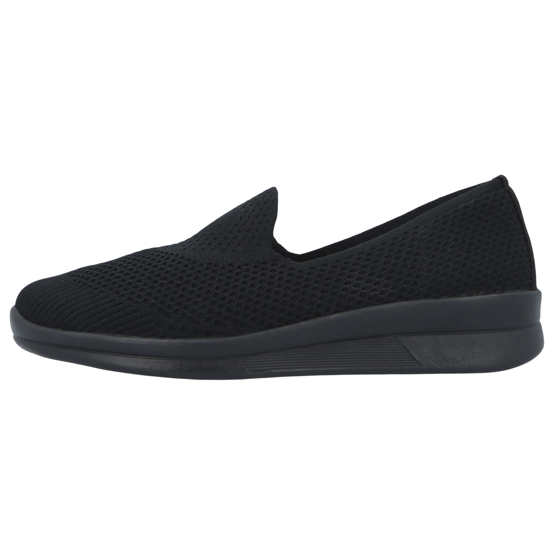 schwarze halbschuh seitenansicht links