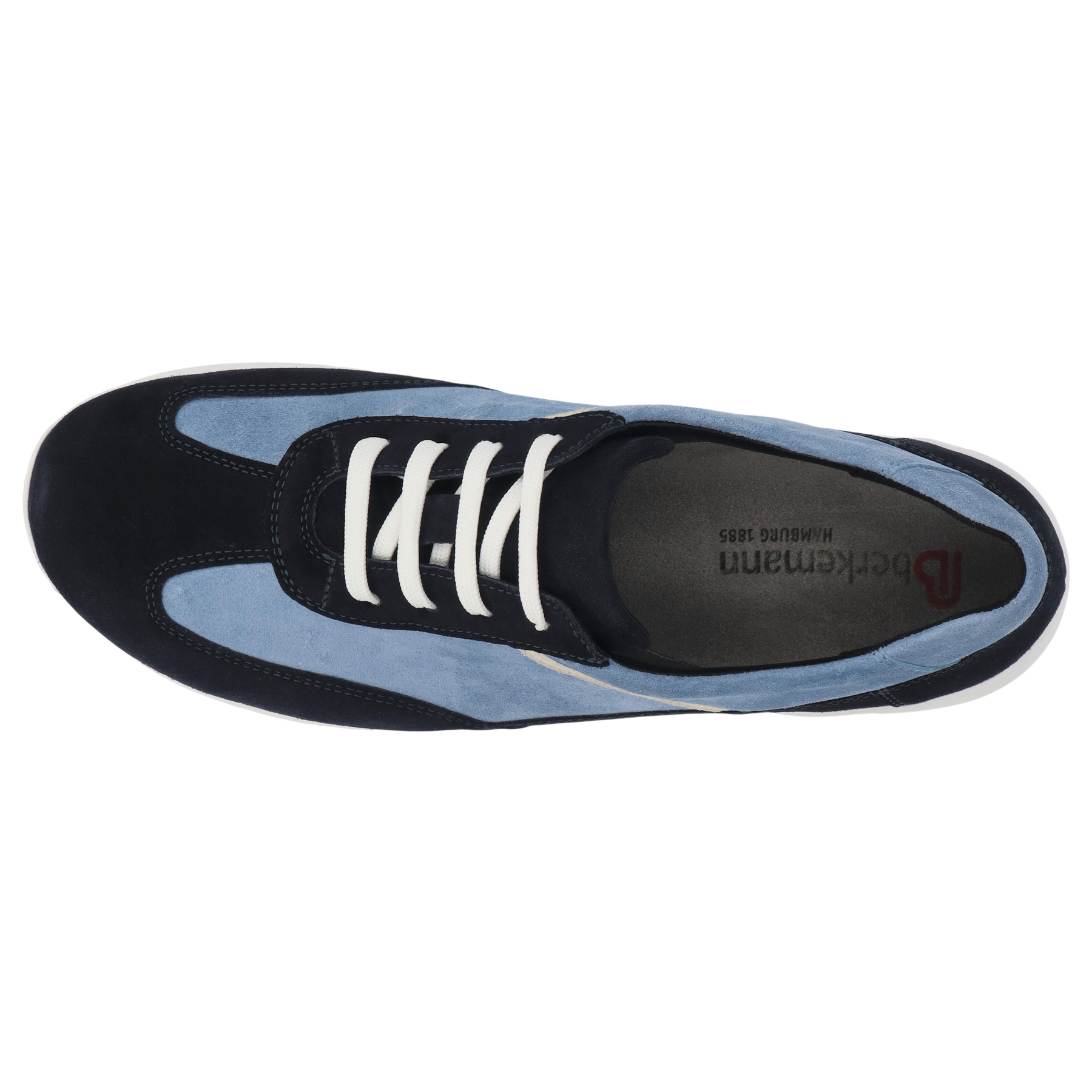 blaue halbschuh draufsicht