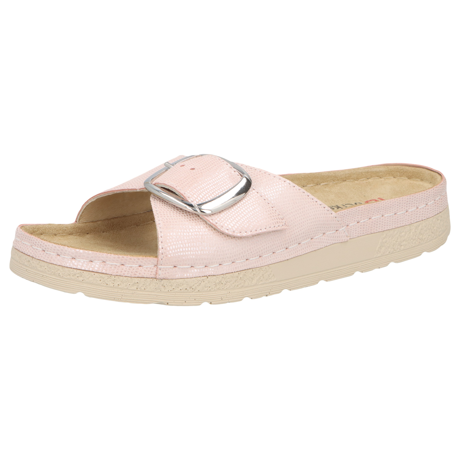 rote pantolette 3-4 ansicht