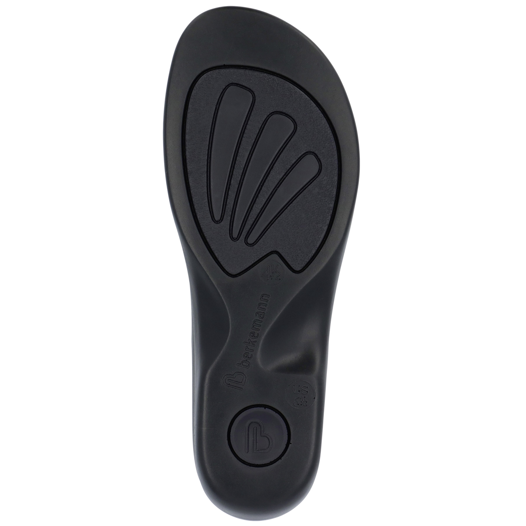 rote pantolette sohlenansicht