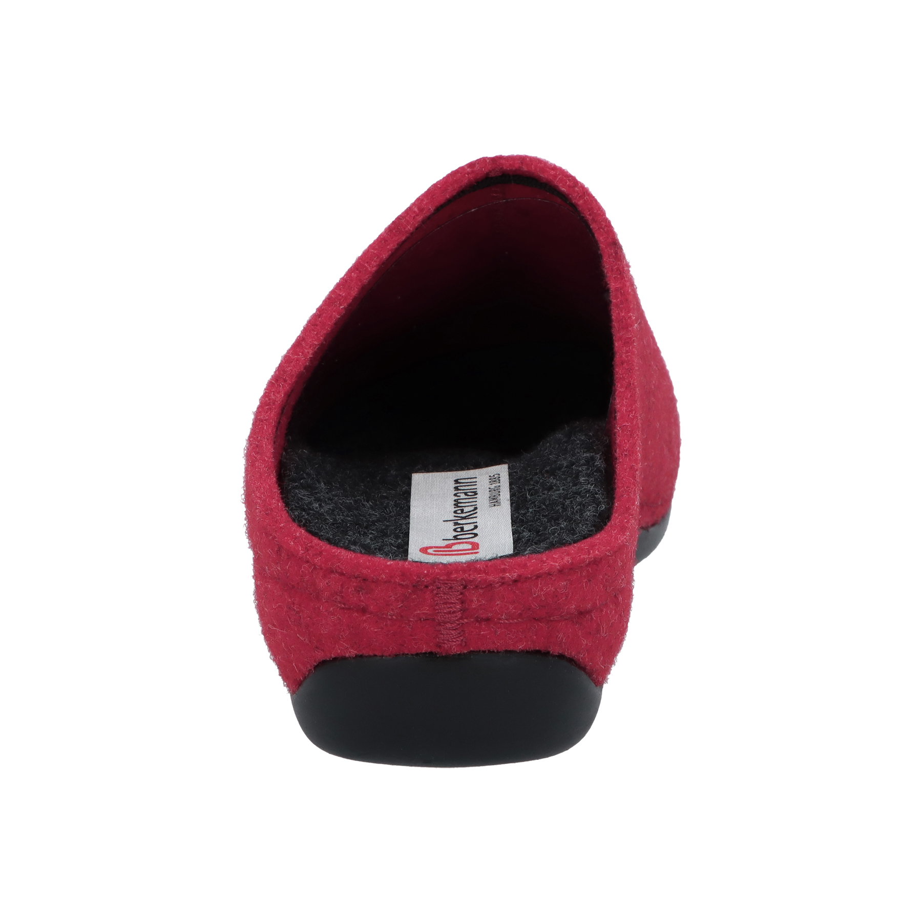 rote hausschuhe hinteransicht