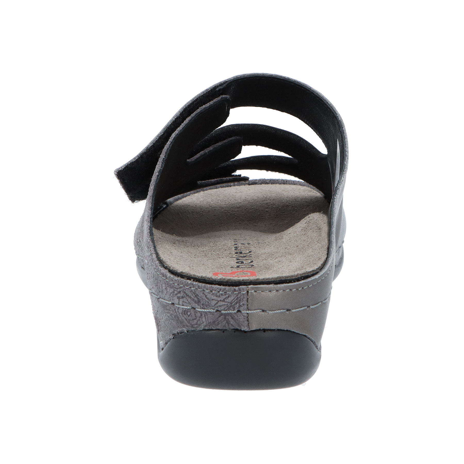 graue pantolette hinteransicht