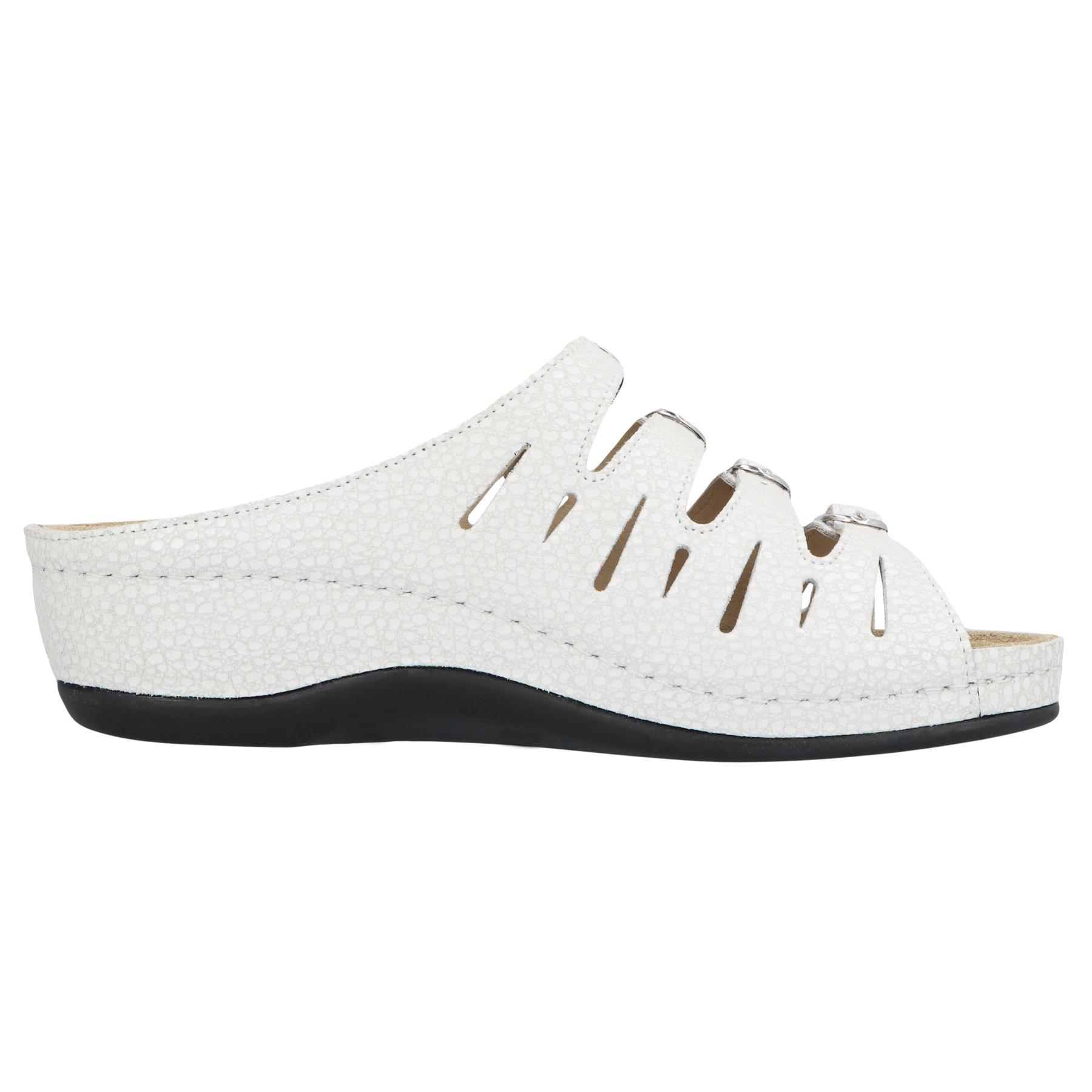 weiße pantolette seitenansicht rechts