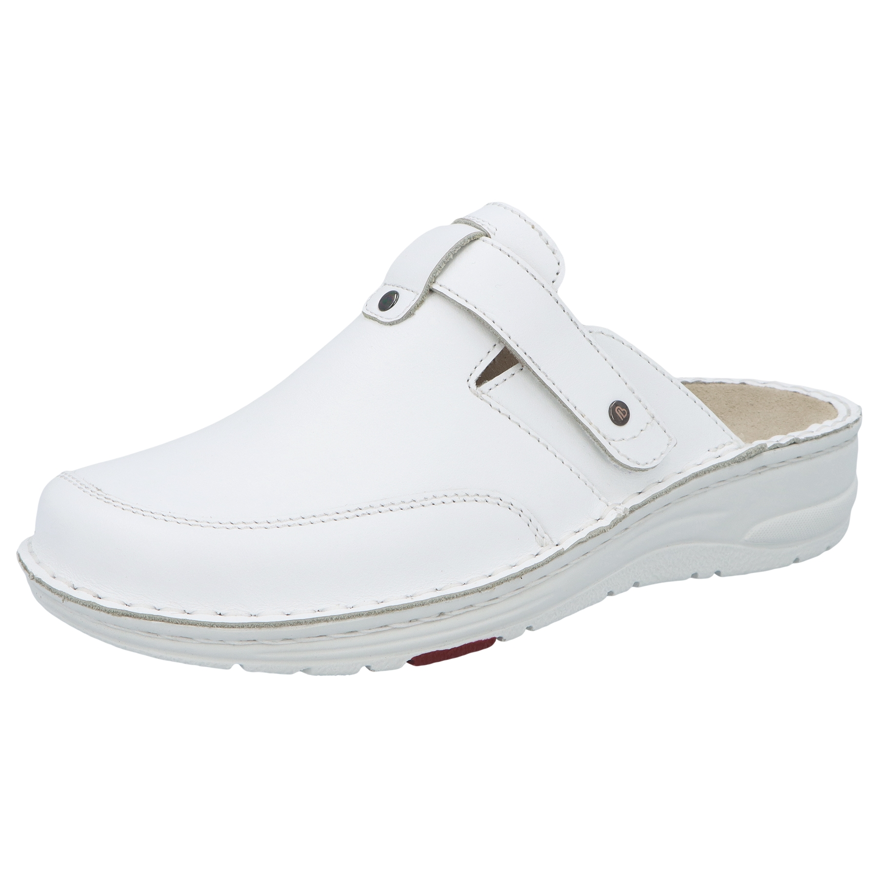 weiße clogs 3-4 ansicht