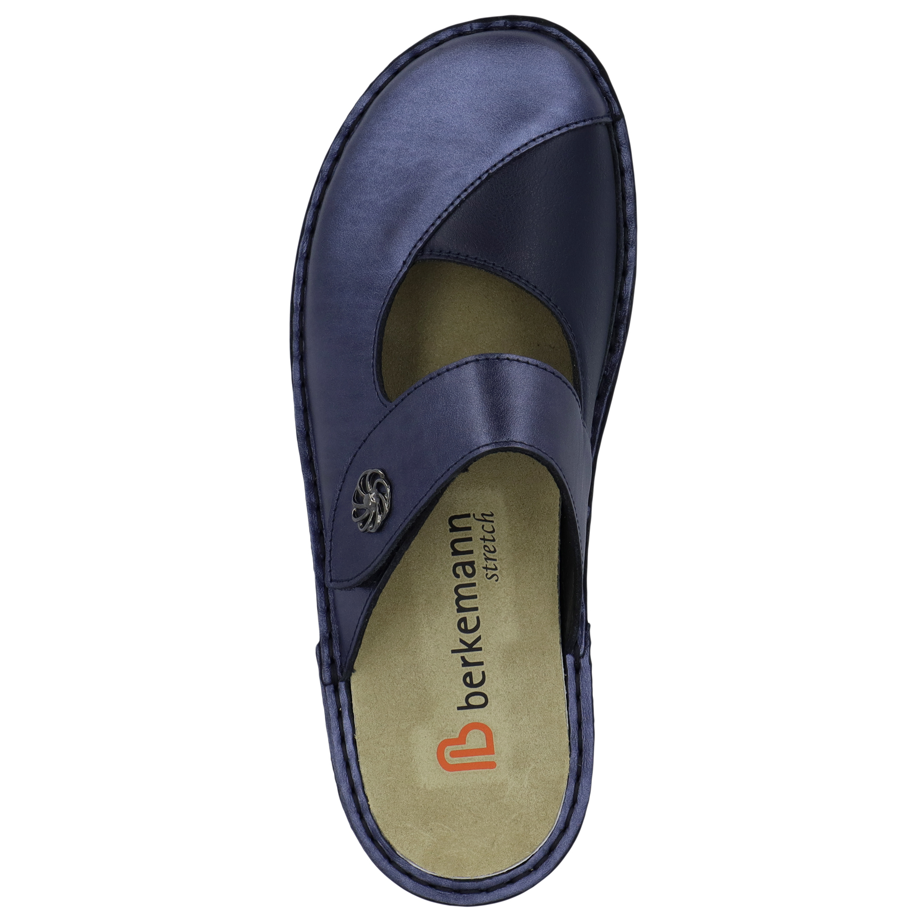 blaue clogs draufsicht