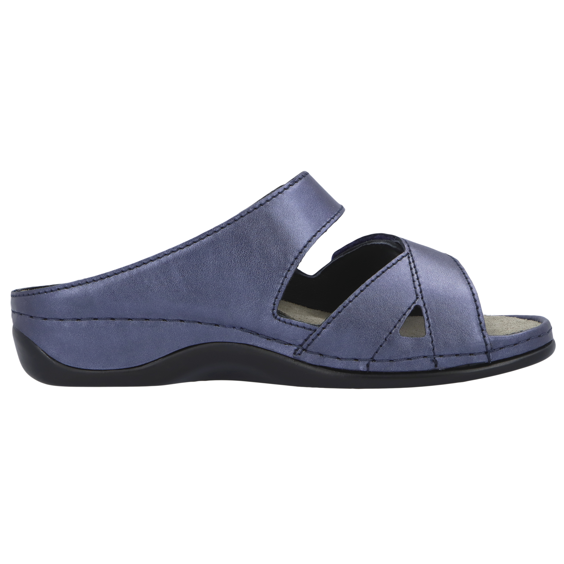 blaue pantolette seitenansicht rechts